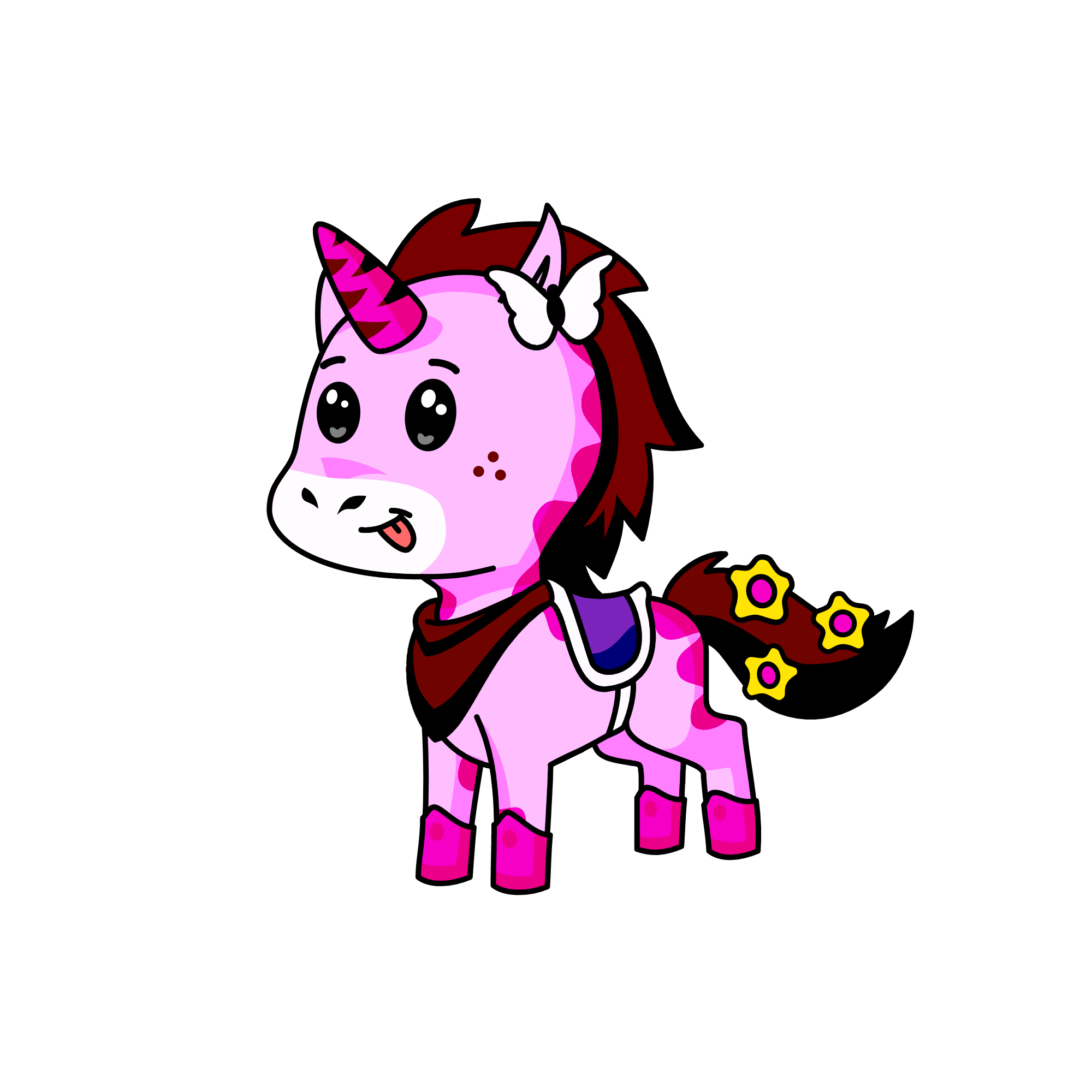 crazy for pink, the unicorn