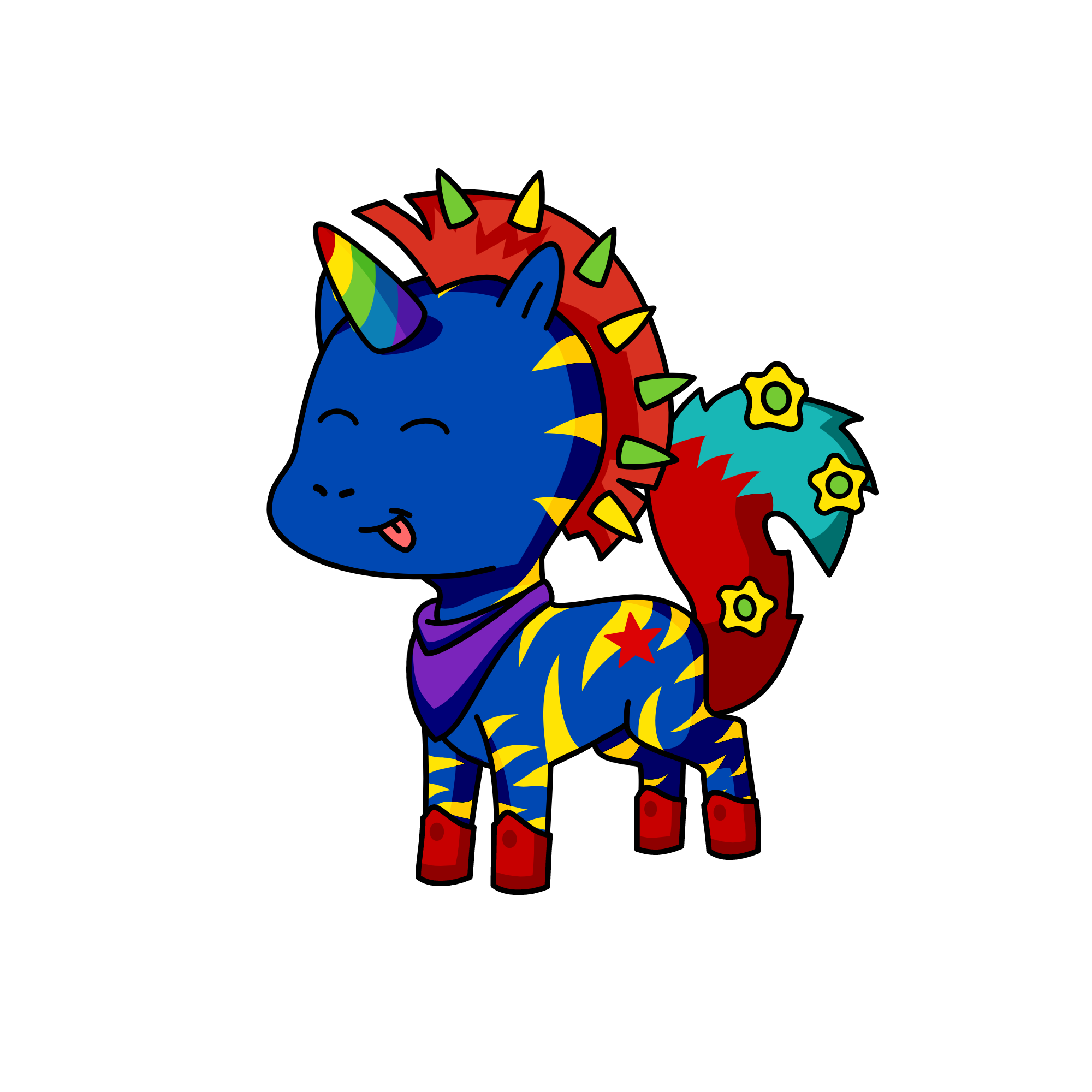 Rainbow, the unicorn