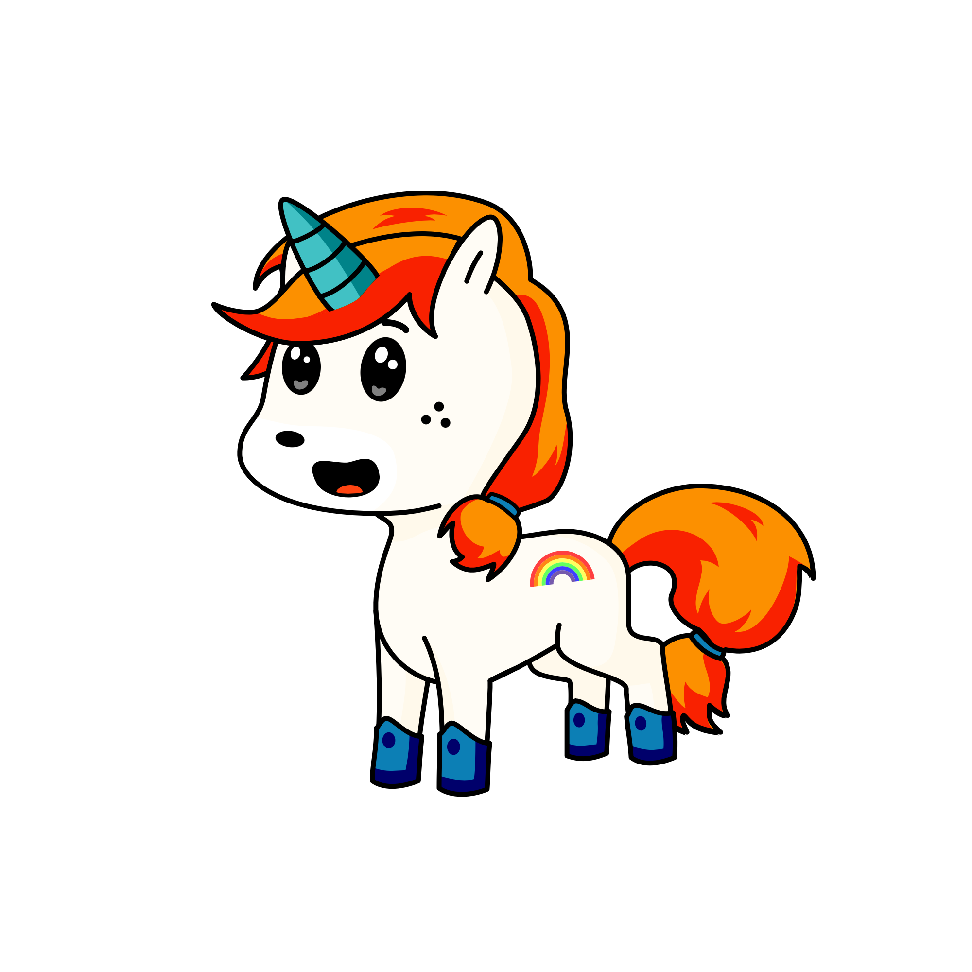 Orange, the unicorn