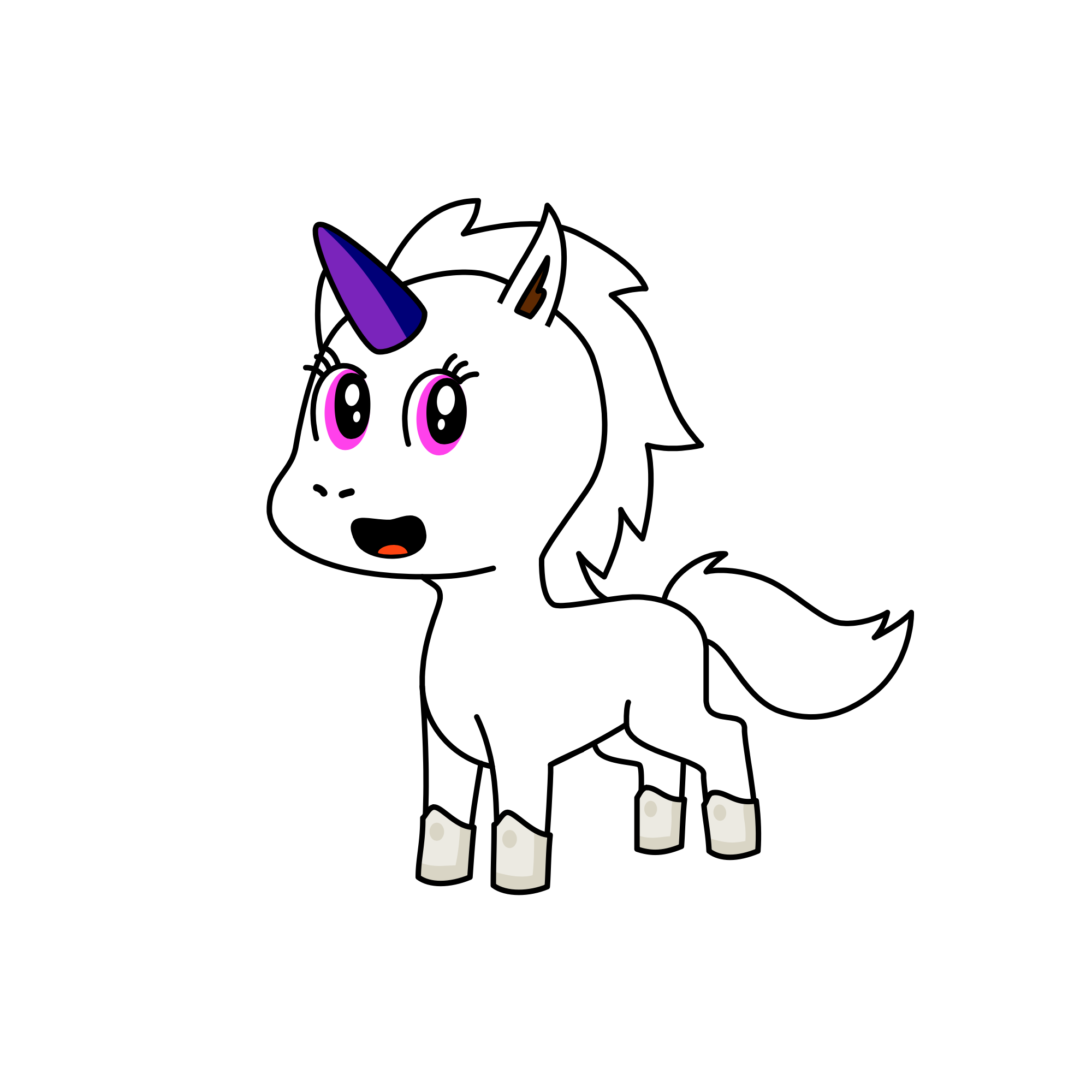 White, the unicorn