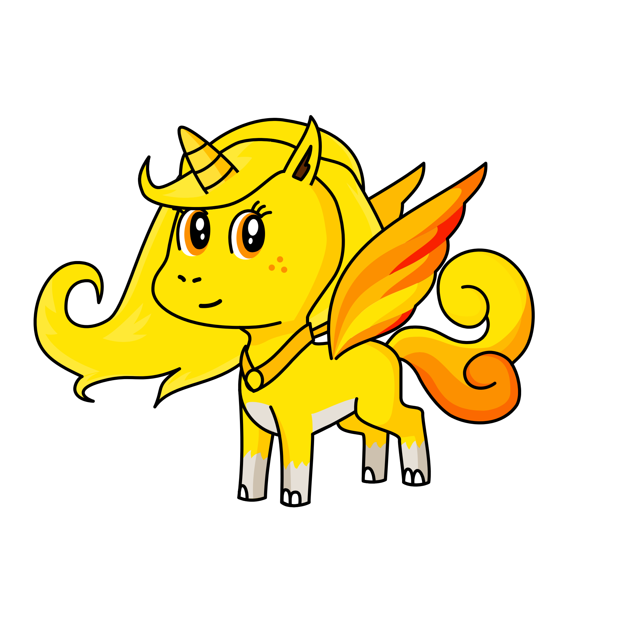 Goldy, the unicorn
