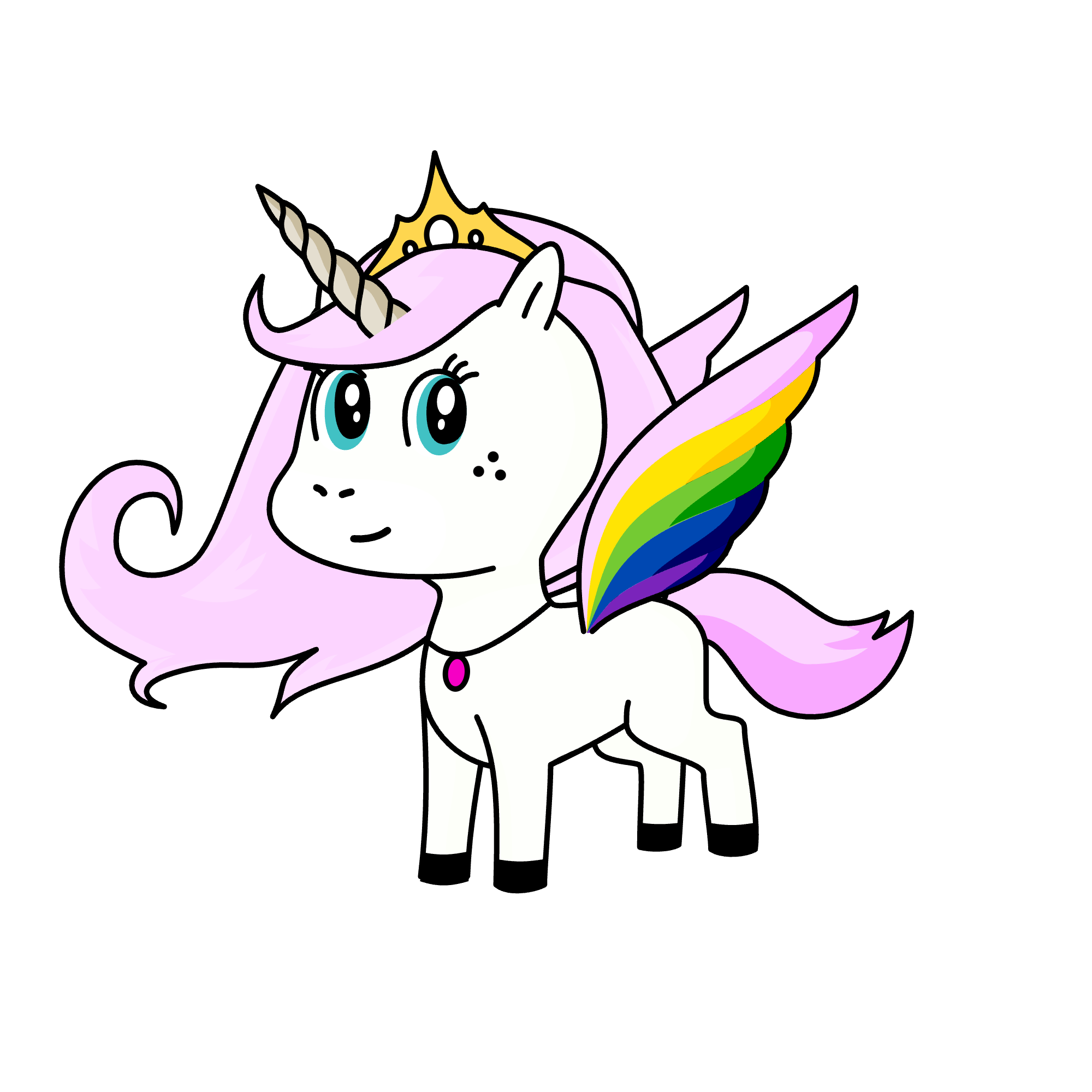 Queen Elonor, the unicorn