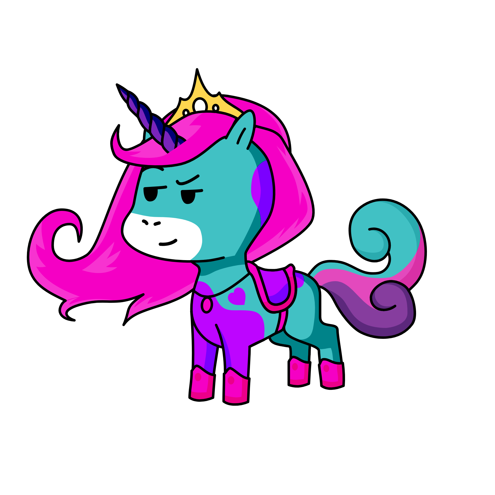 Princess Violet, the unicorn