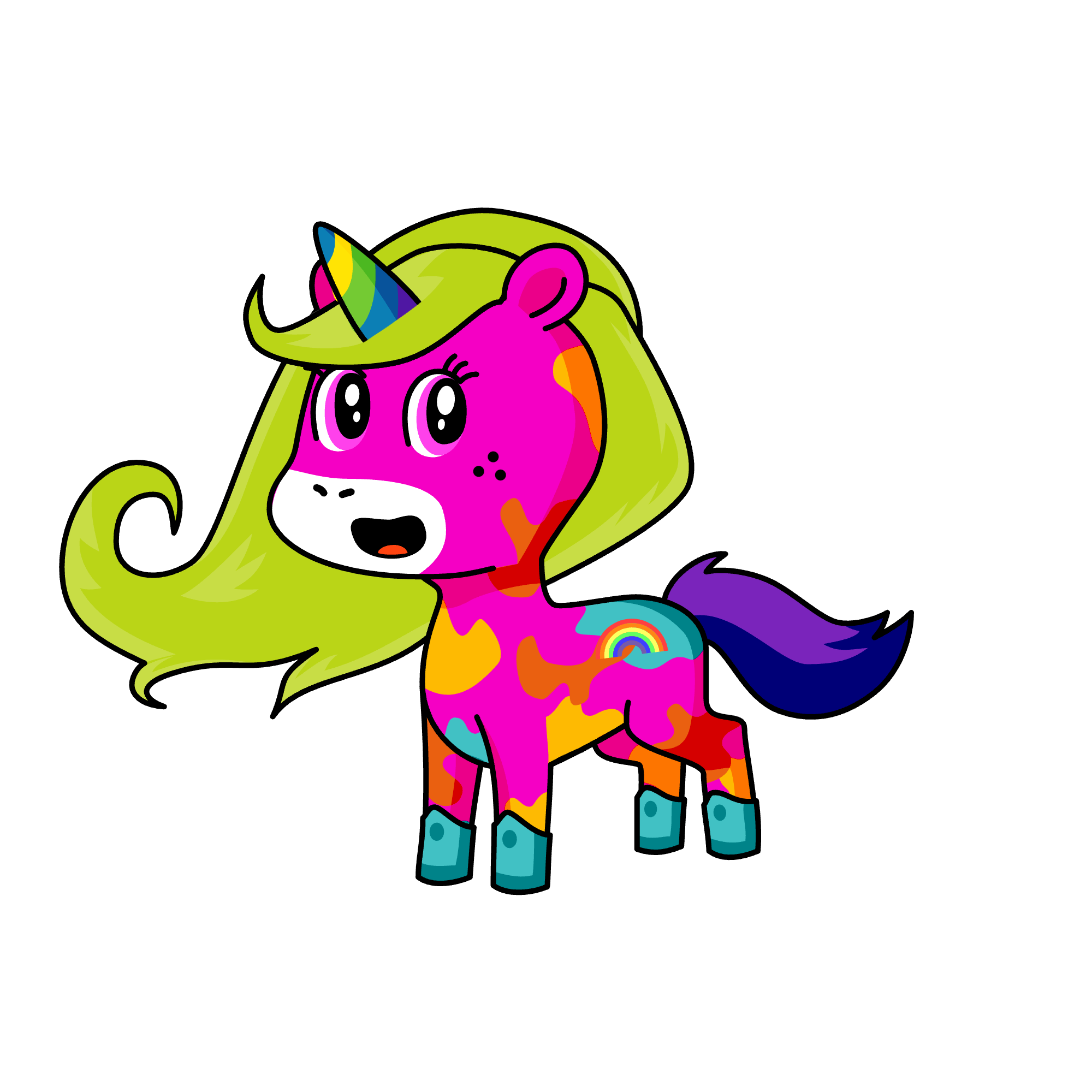 Sparkles, the unicorn