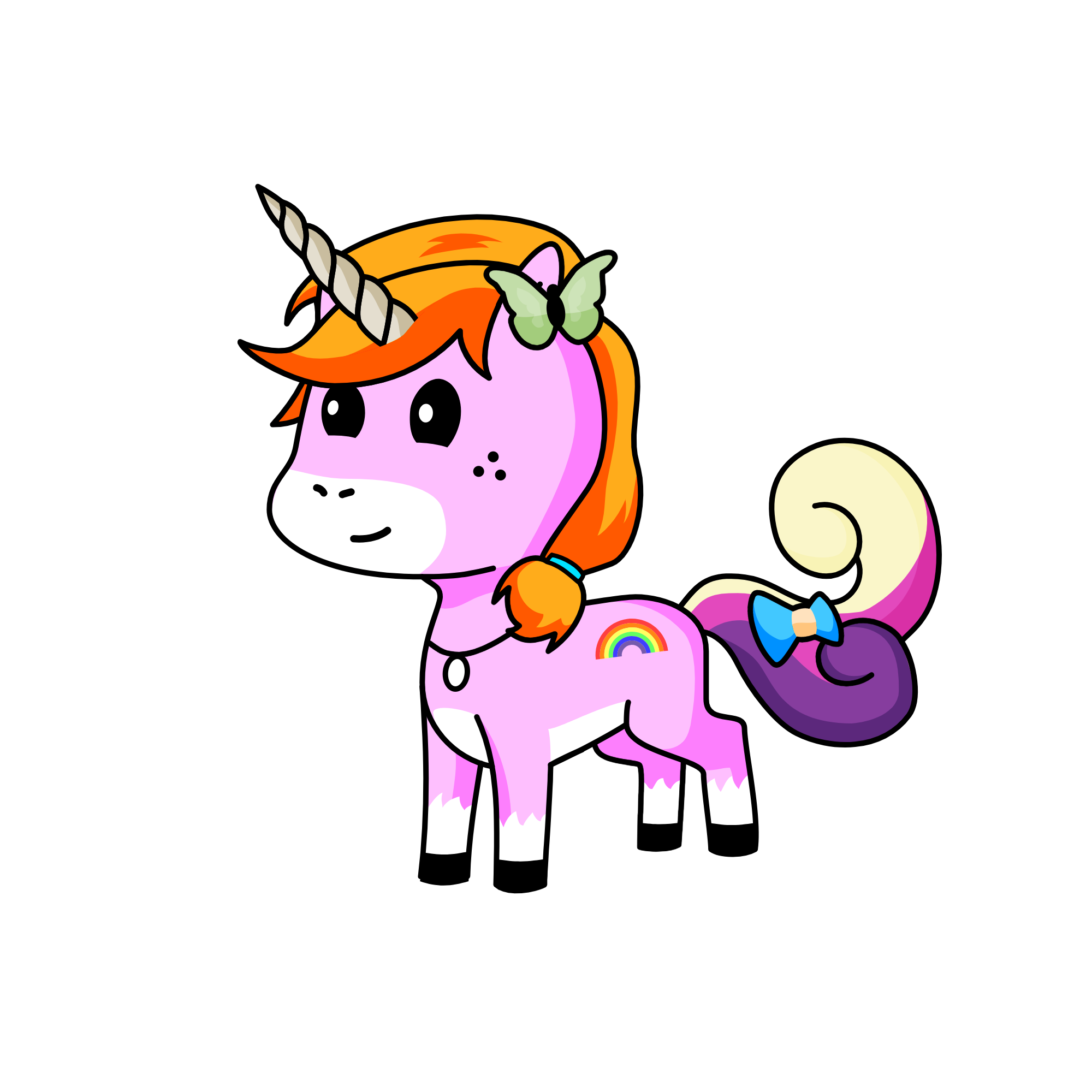 Rainbow, the unicorn