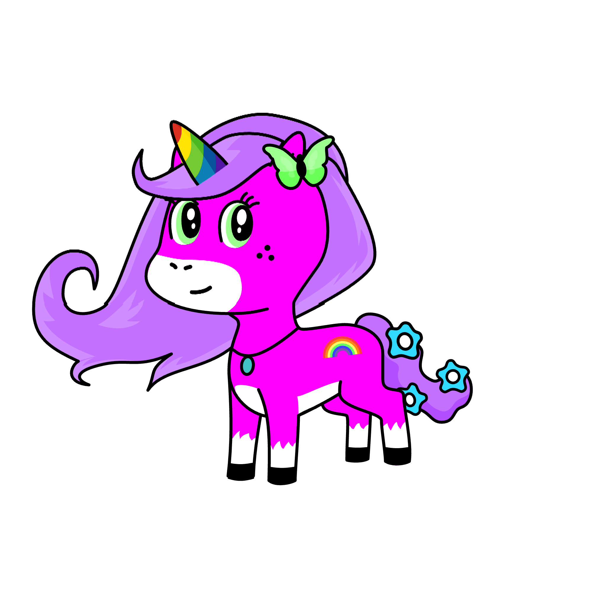 Rainbow, the unicorn