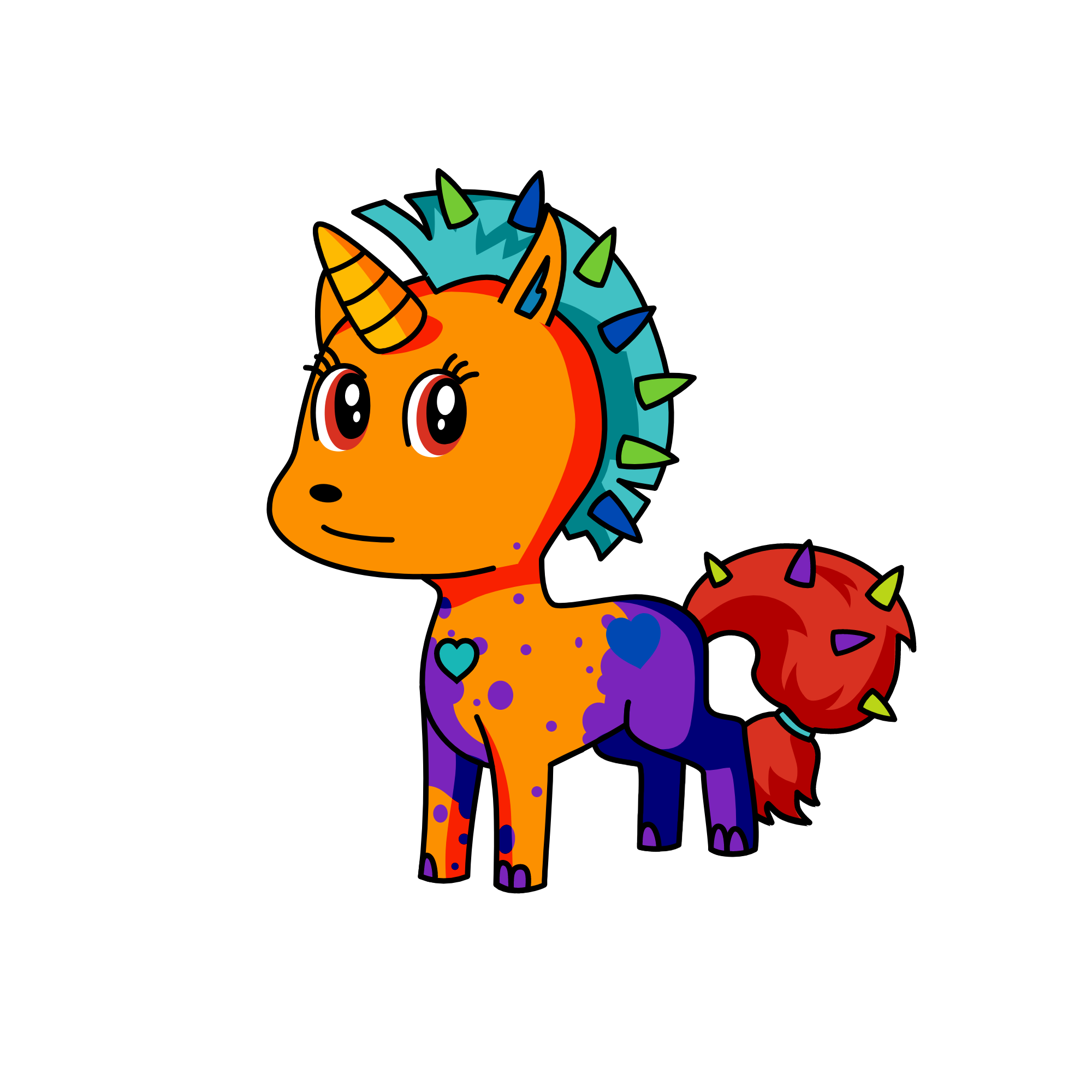 thin eyebrows uwu , the unicorn