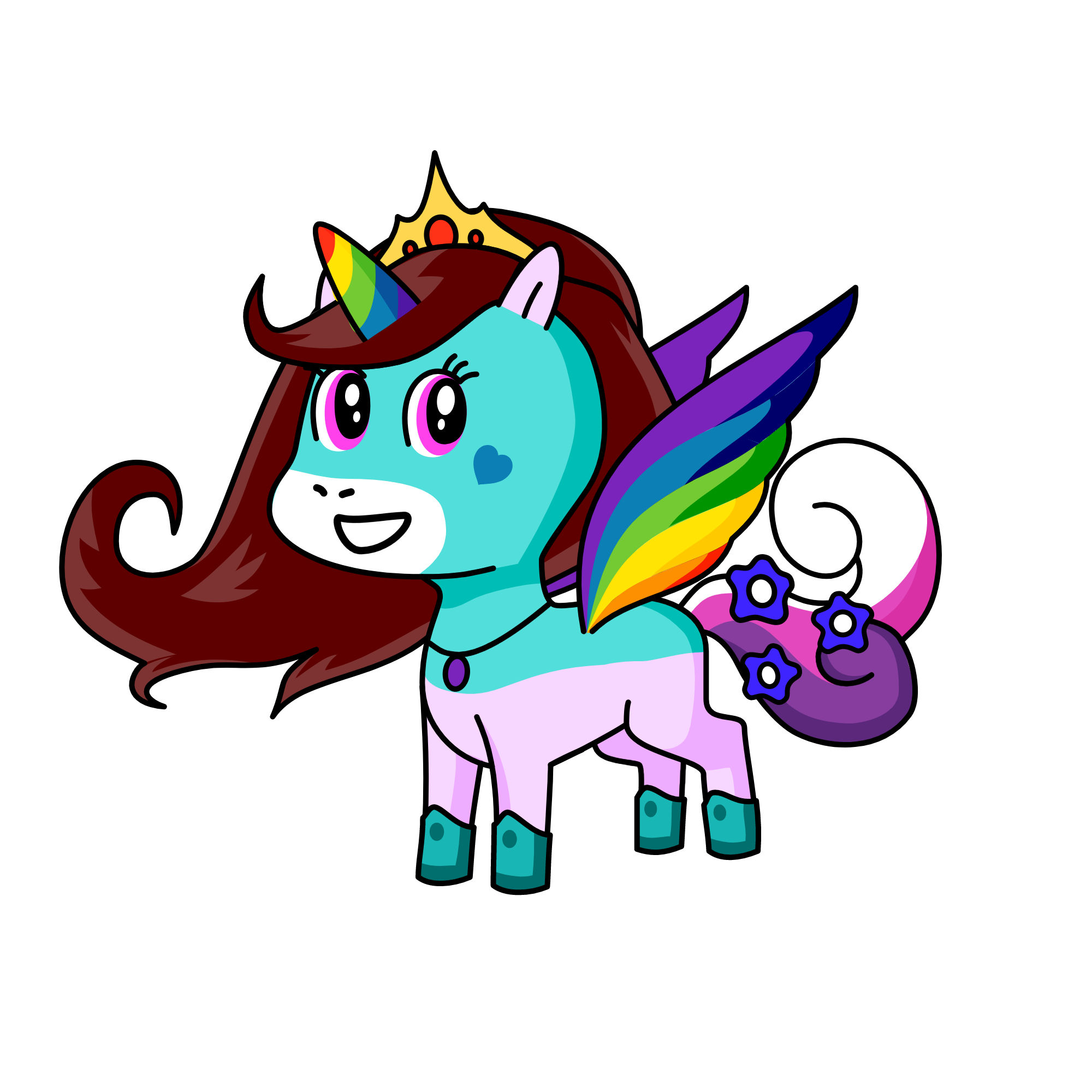 Blue Lily, the unicorn
