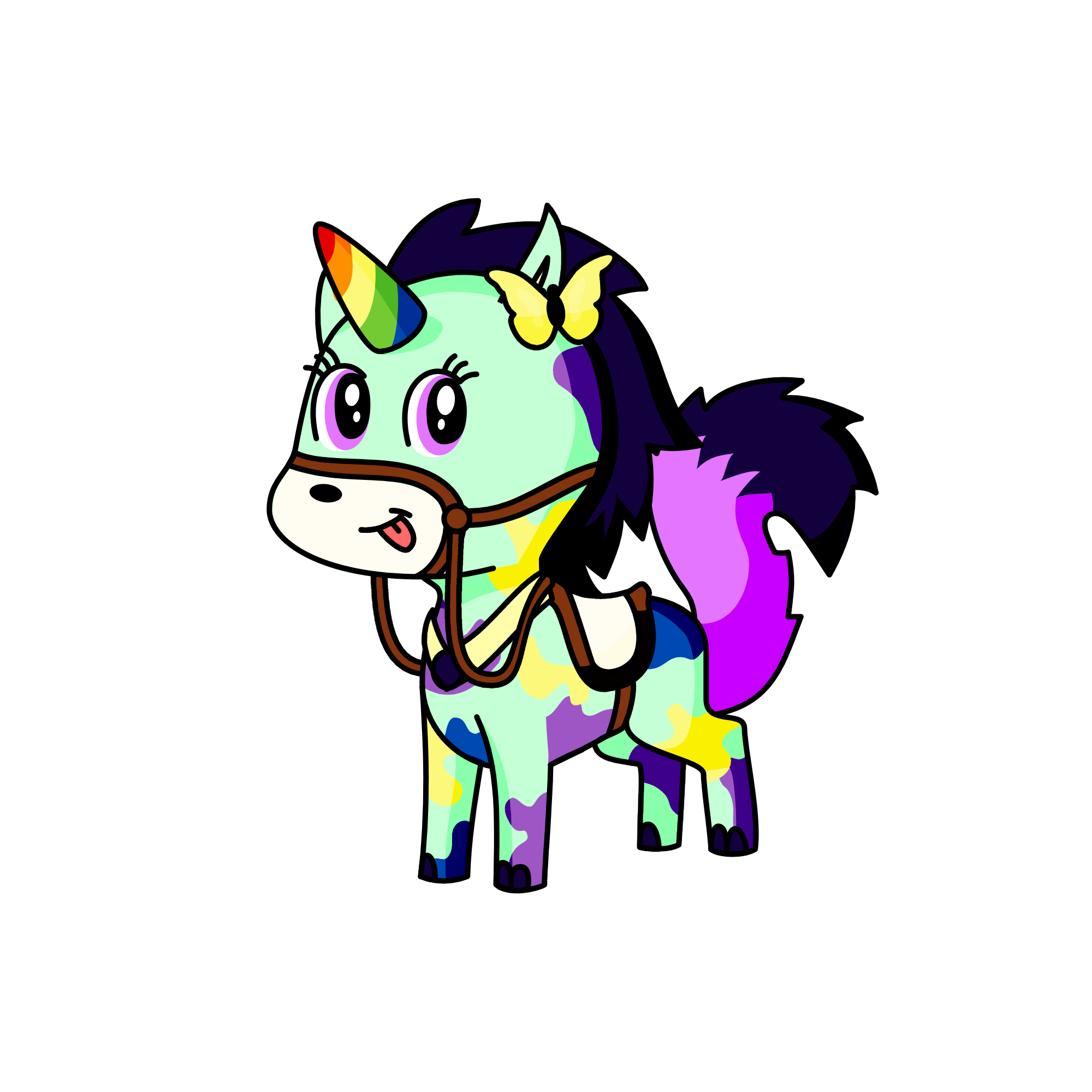 rainbow burst, the unicorn