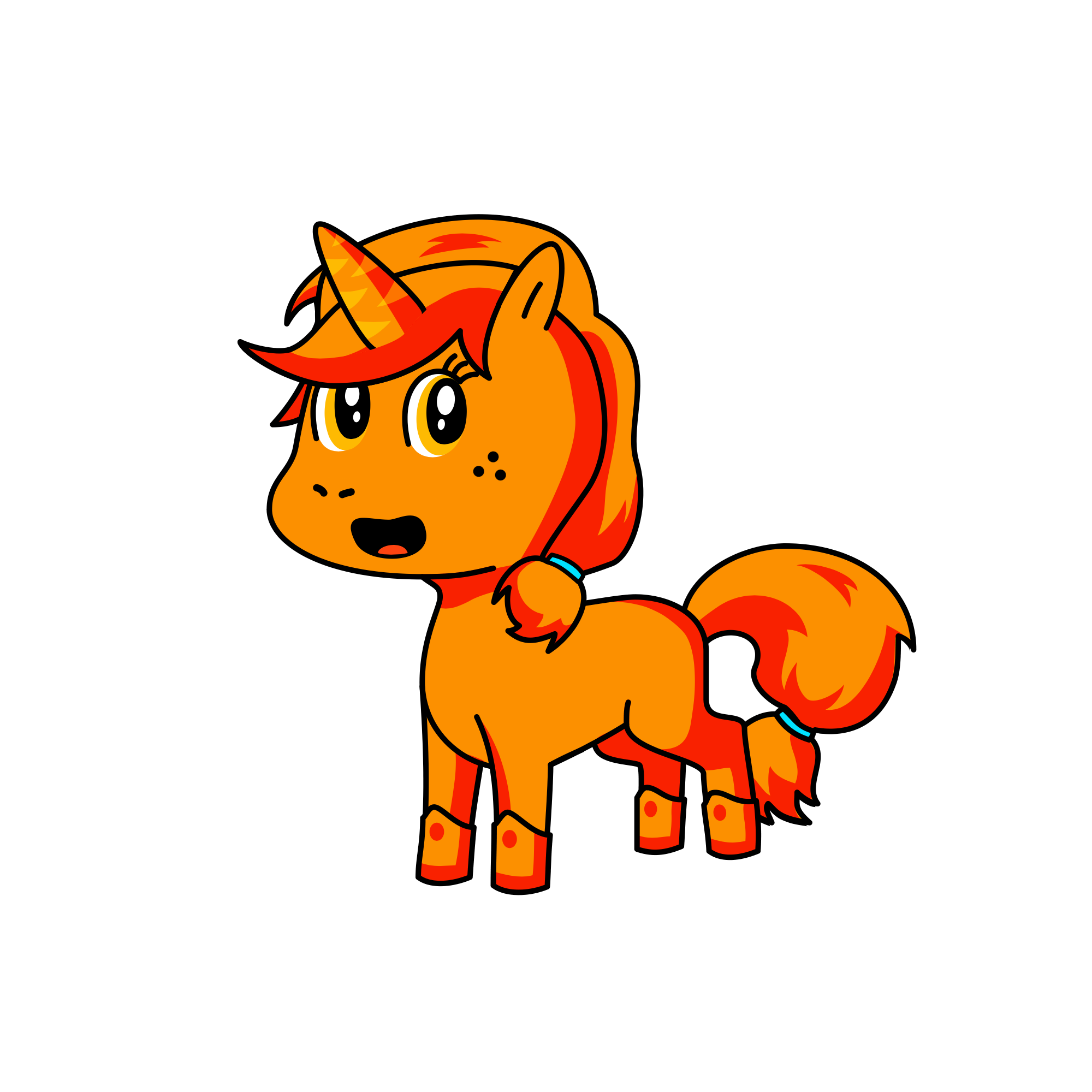 Orange , the unicorn