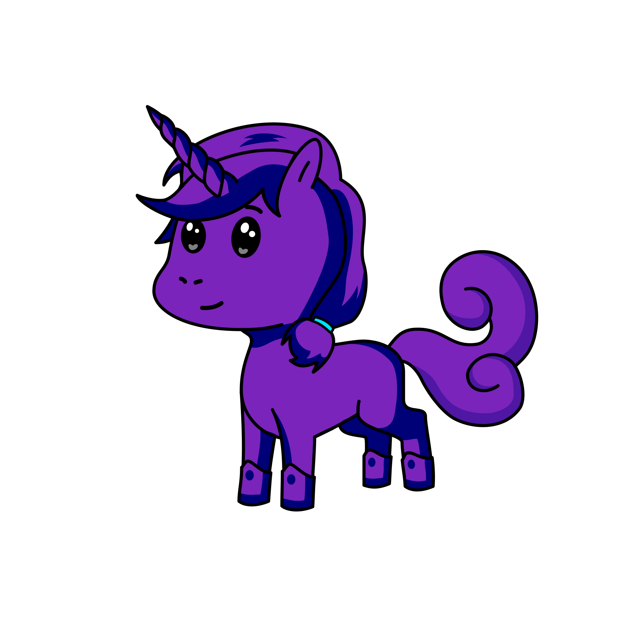 Purple , the unicorn