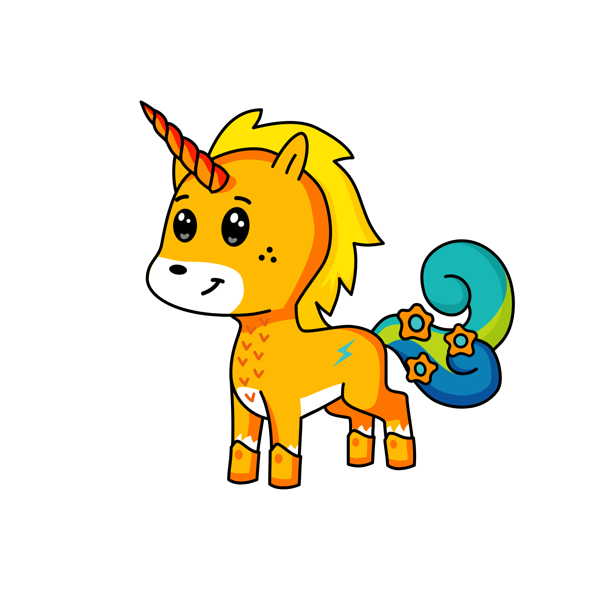 yellow, the unicorn