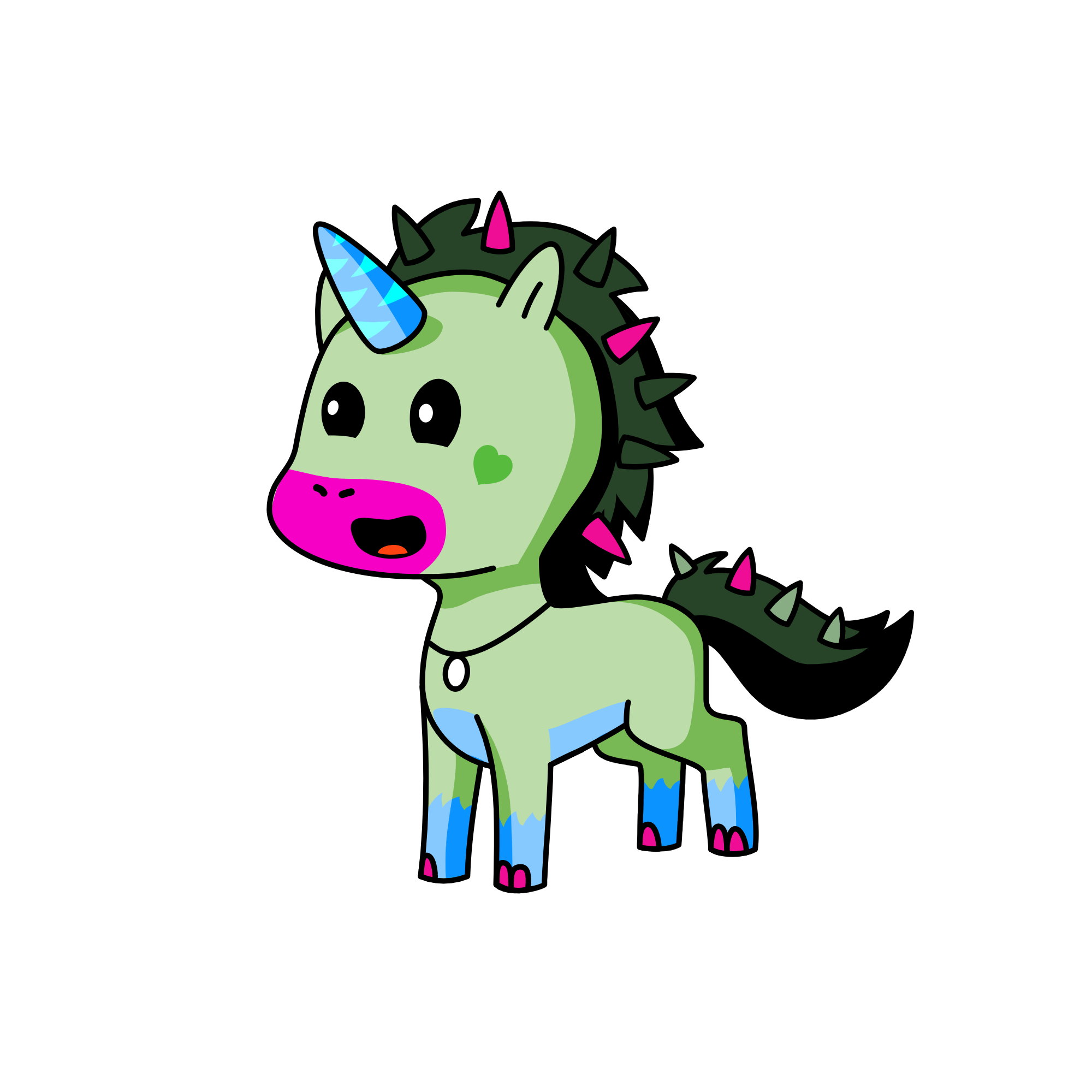 spiky, the unicorn