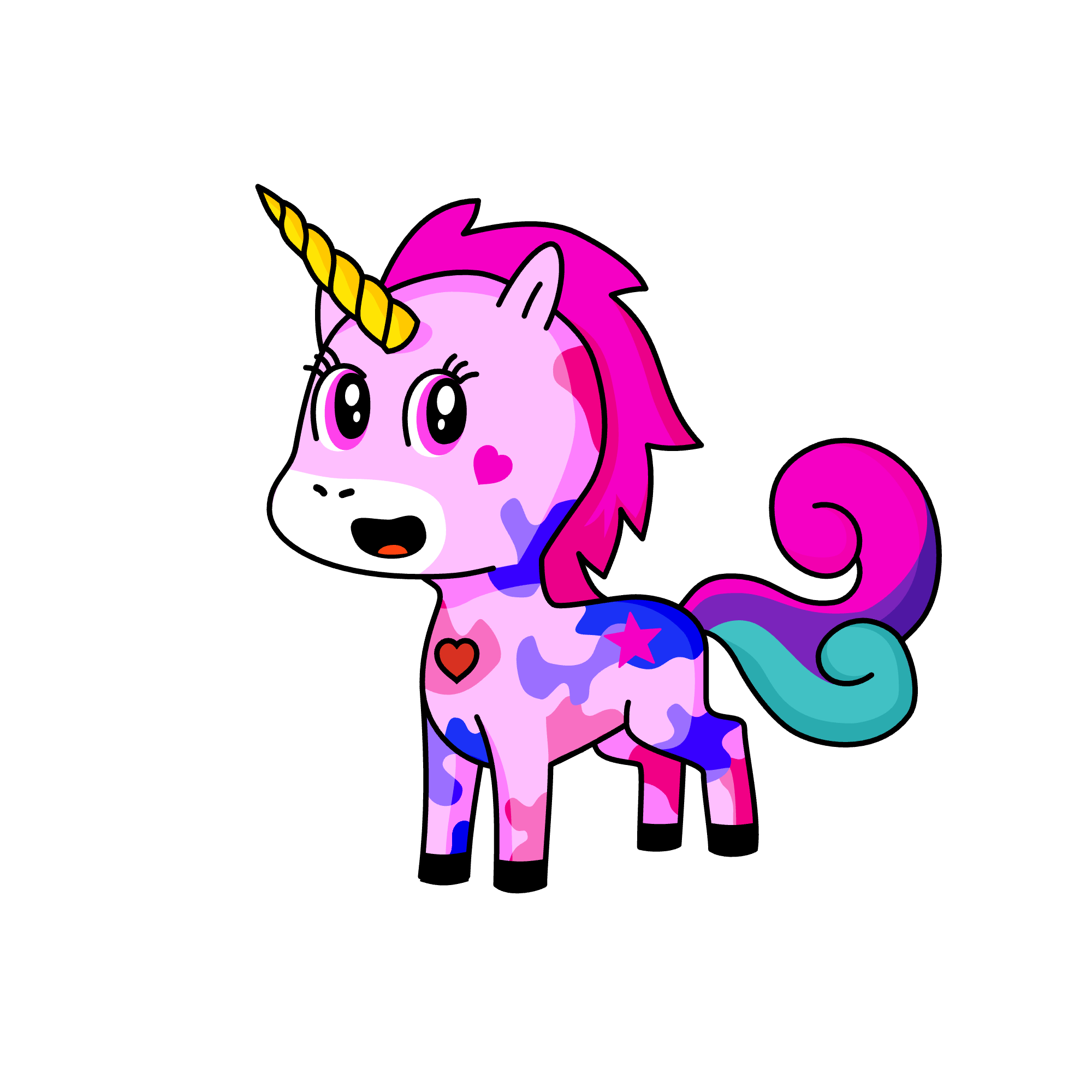 Sparkle rainbow gillter candy ice cream , the unicorn