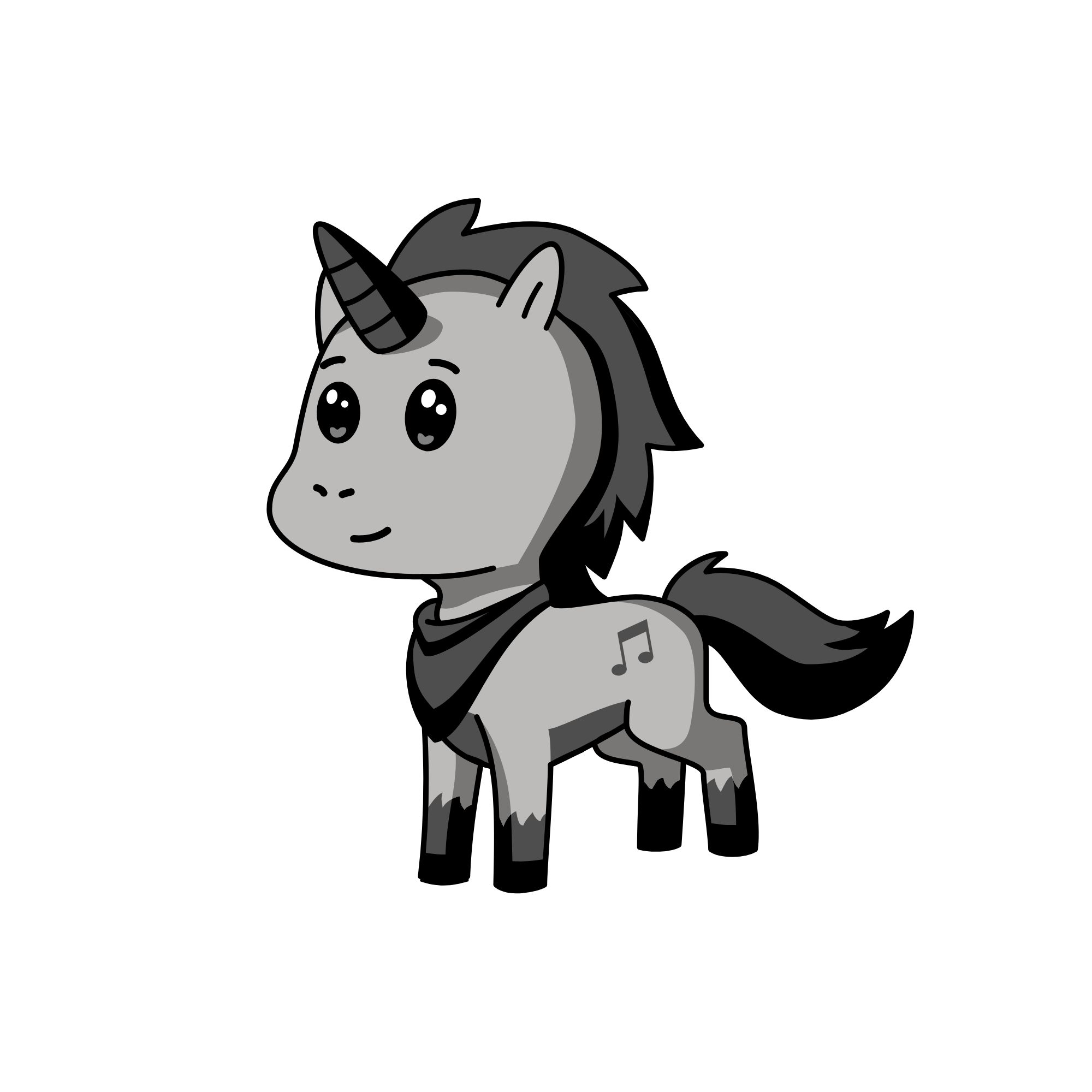 Fumo, the unicorn