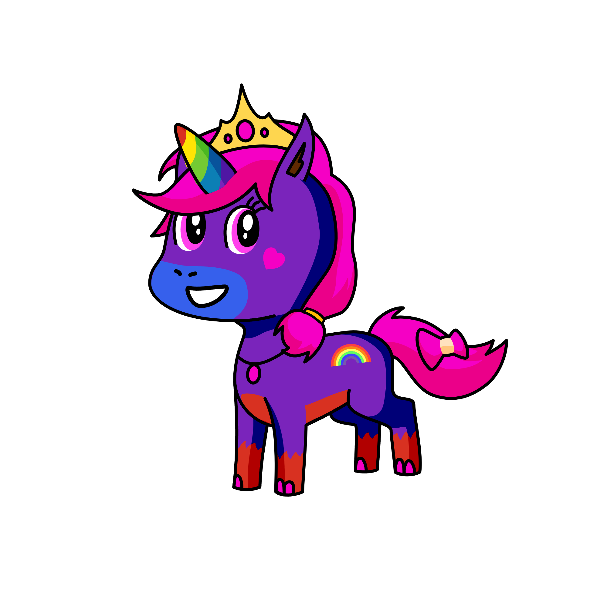 Rainbow, the unicorn