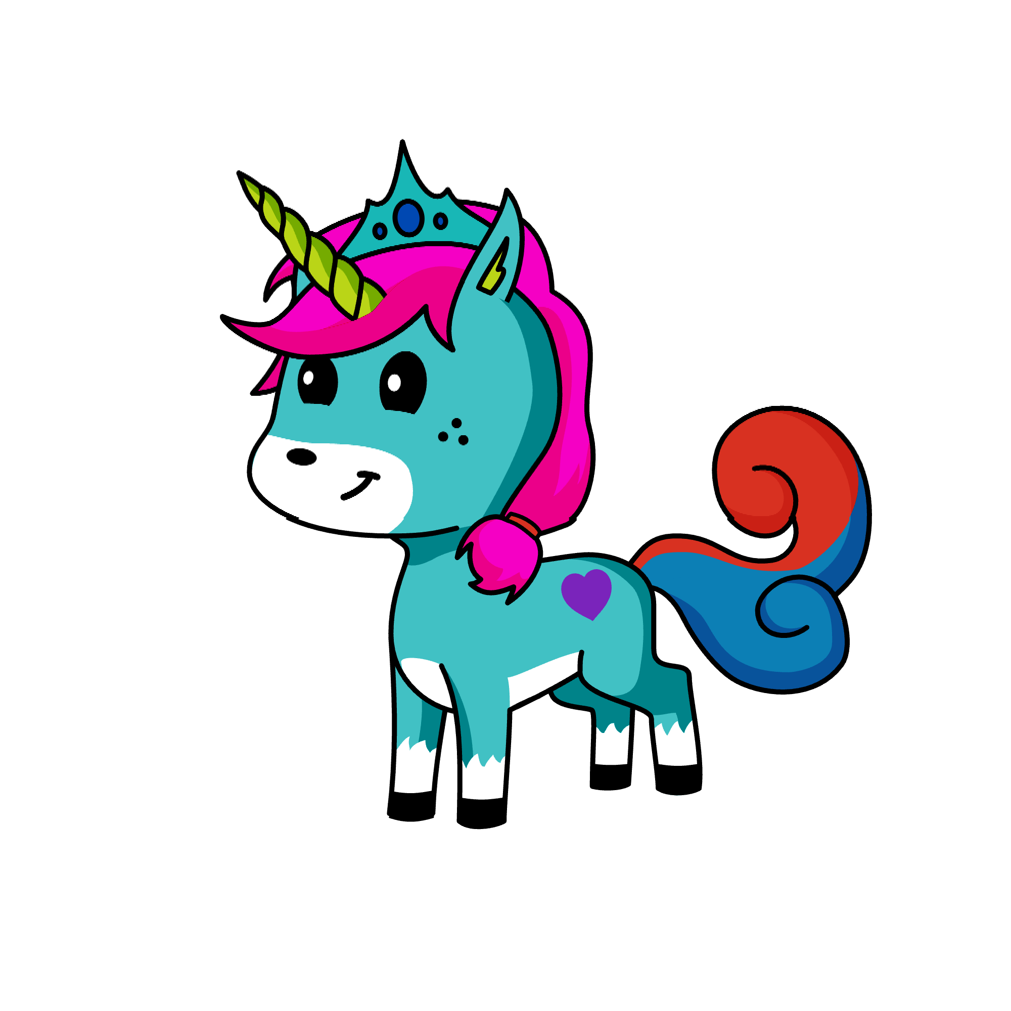 Rainbow McColor, the unicorn