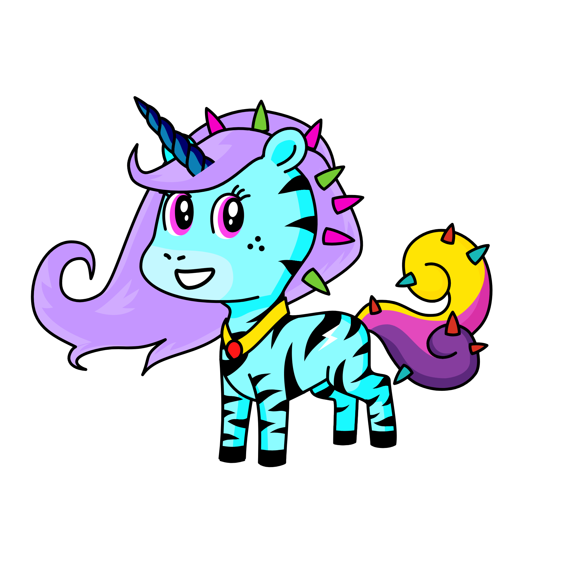 spiky, the unicorn