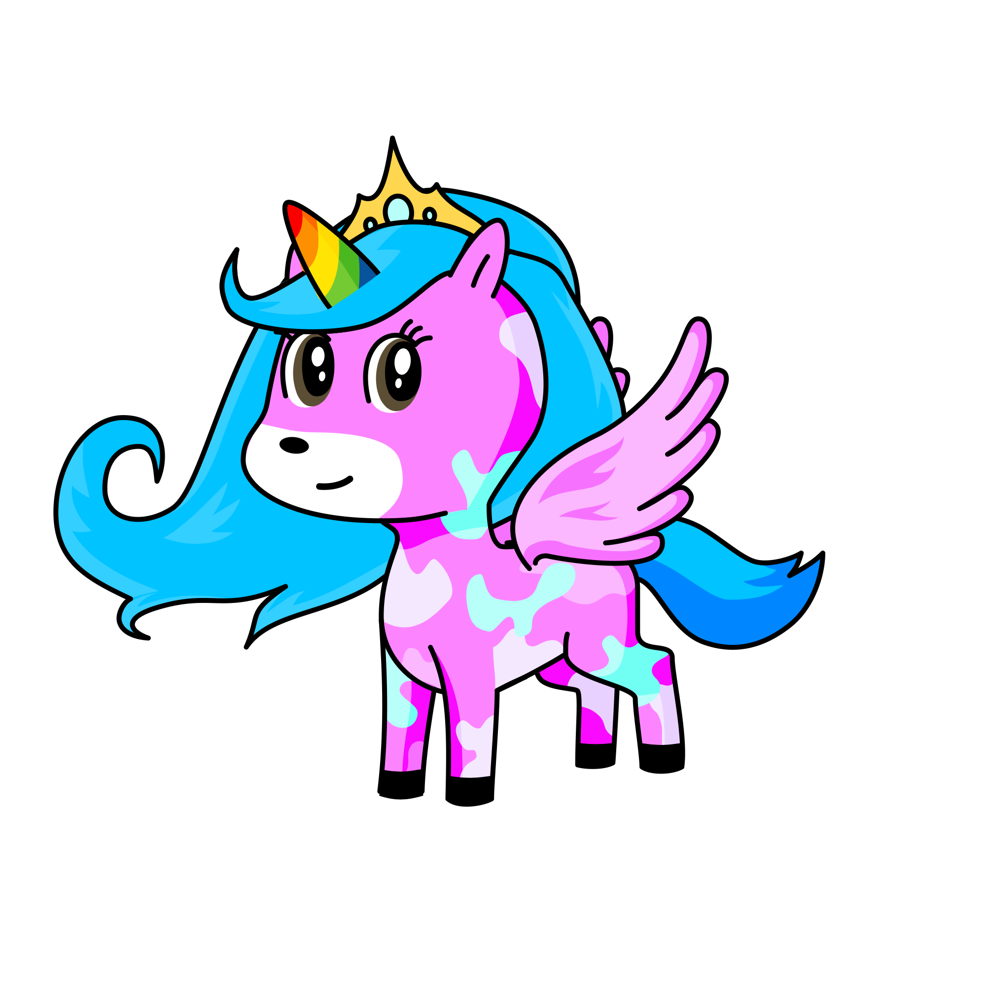Rainbow, the unicorn