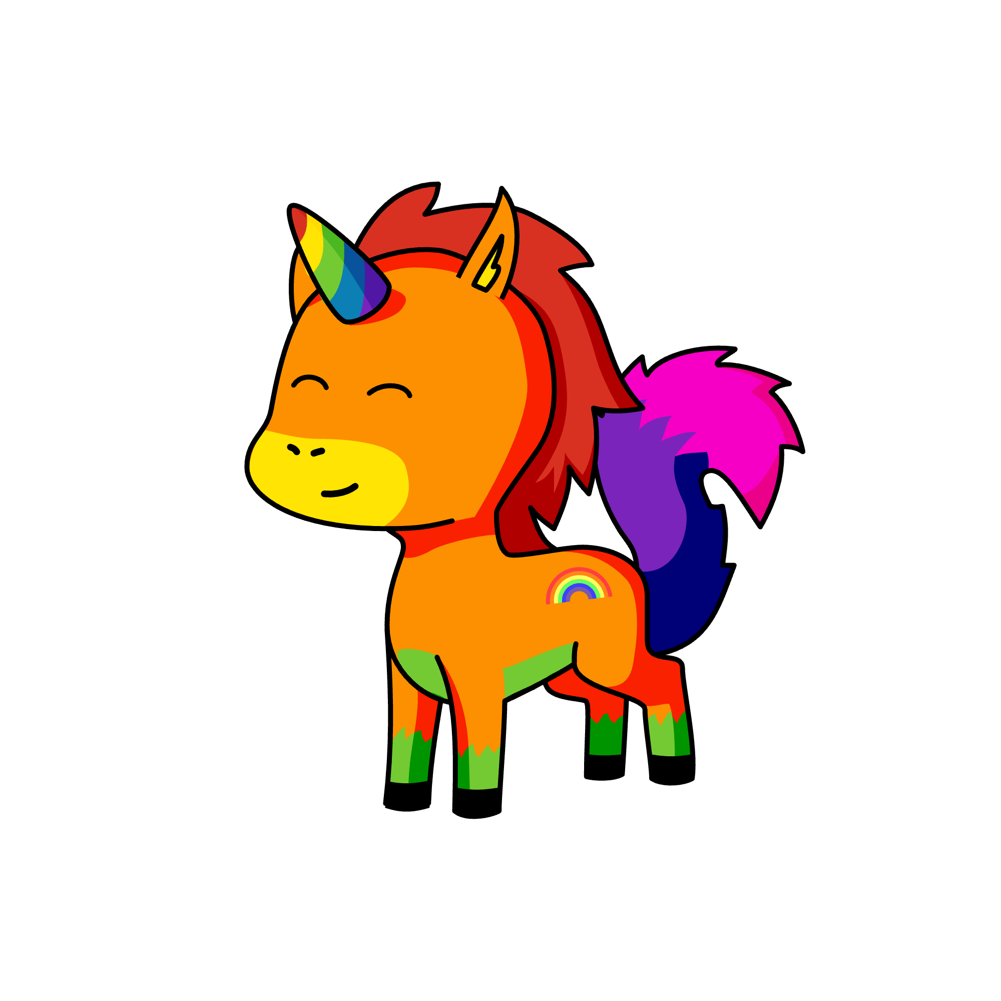 Rainbow, the unicorn