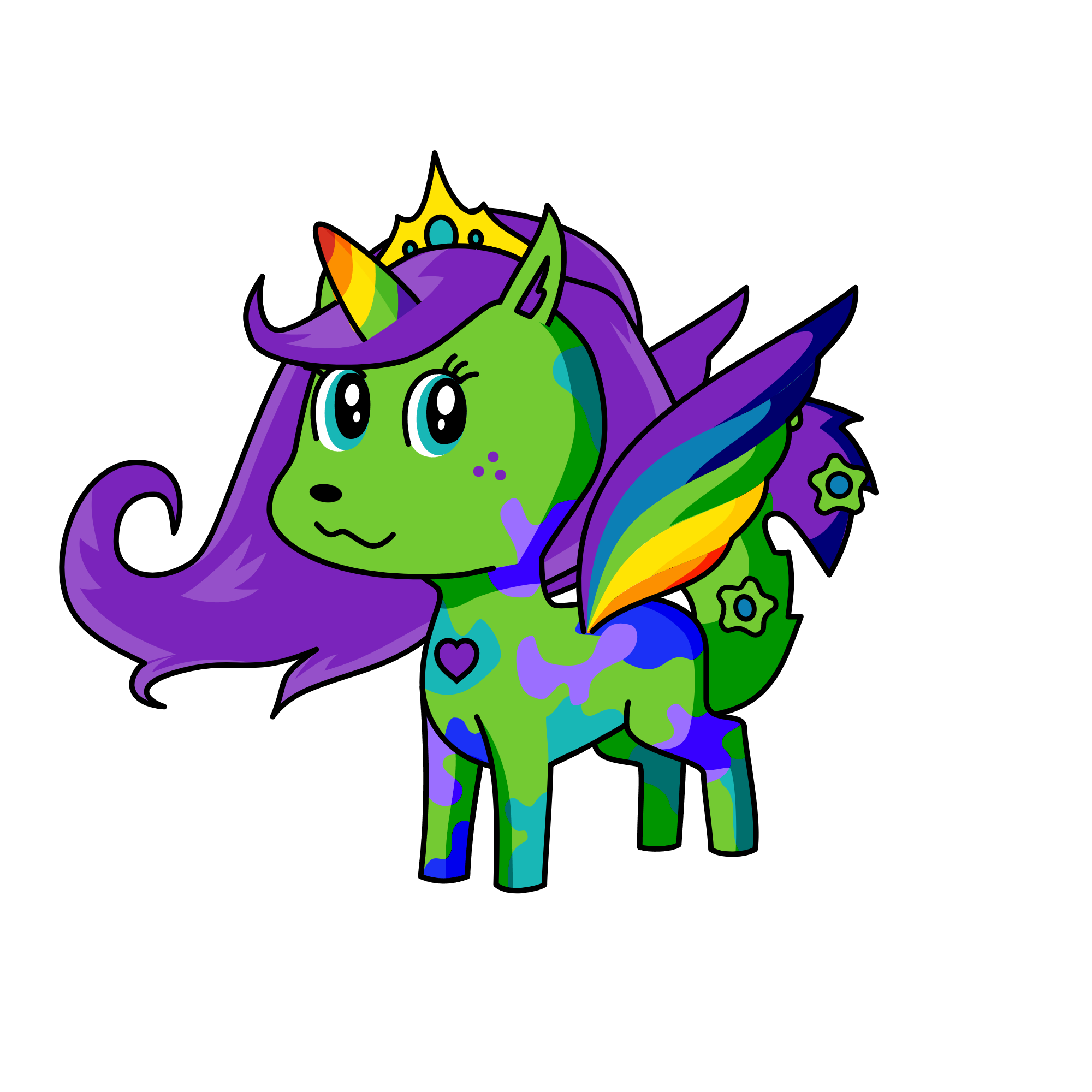 rainbow galaxy, the unicorn