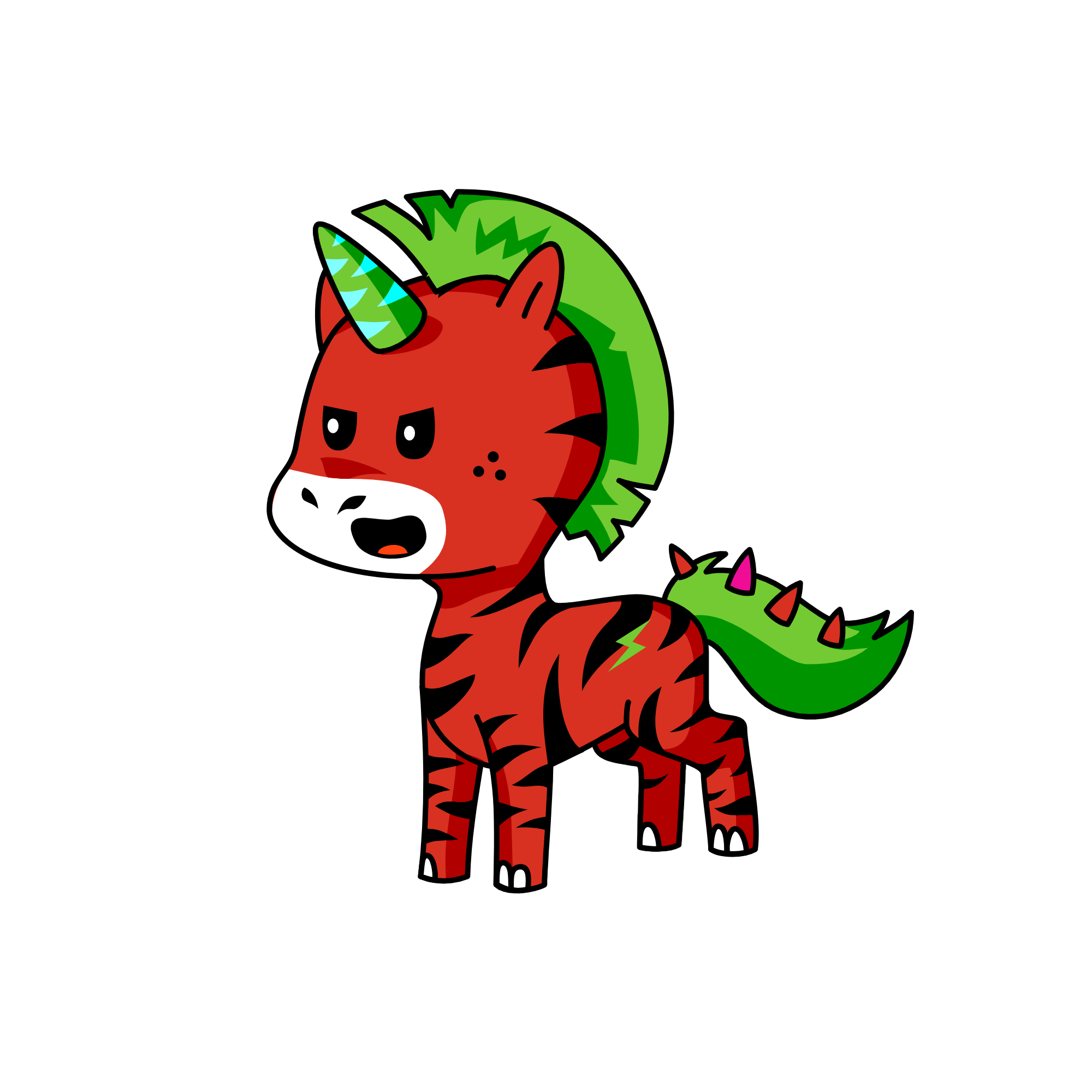 tiger, the unicorn