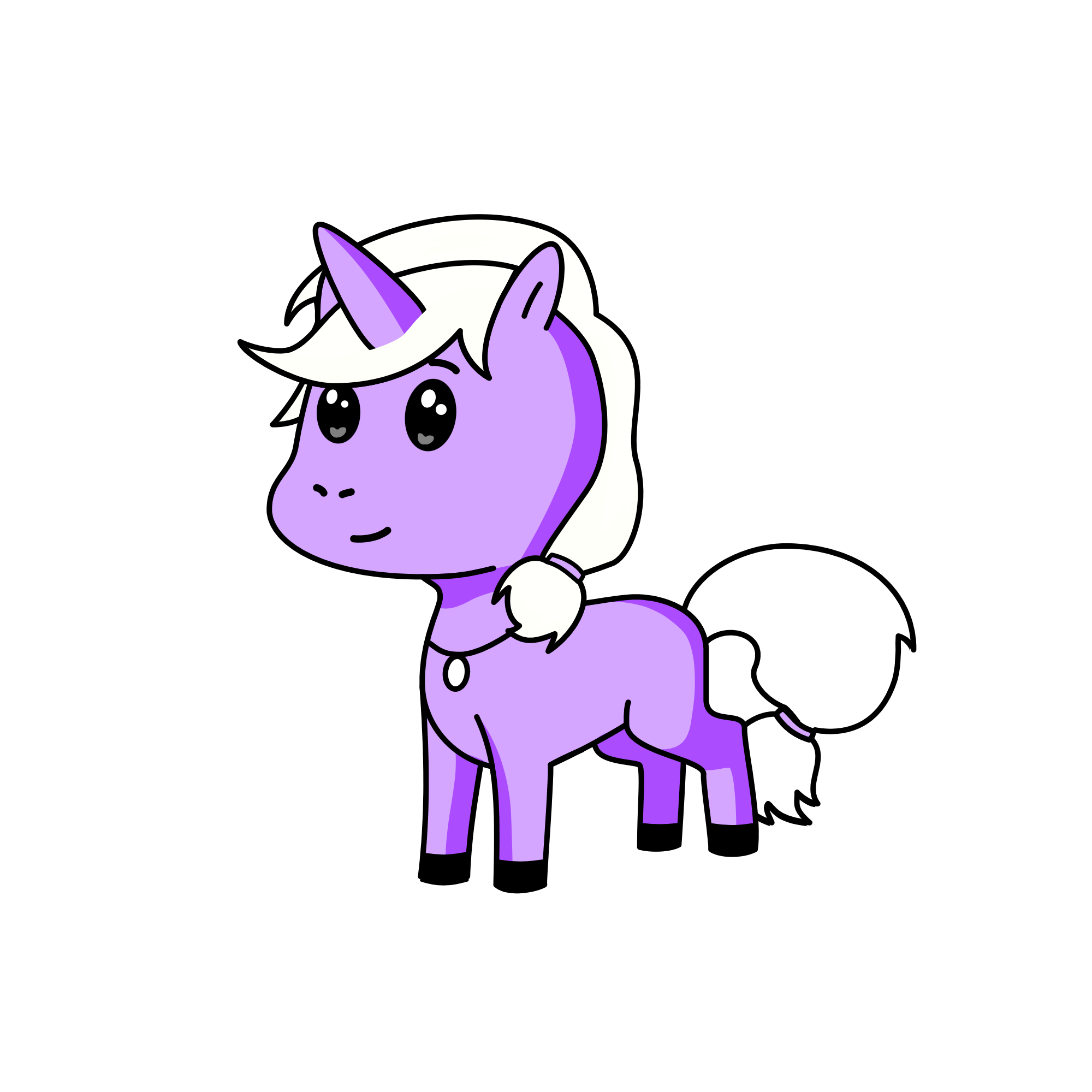 Snow heart, the unicorn