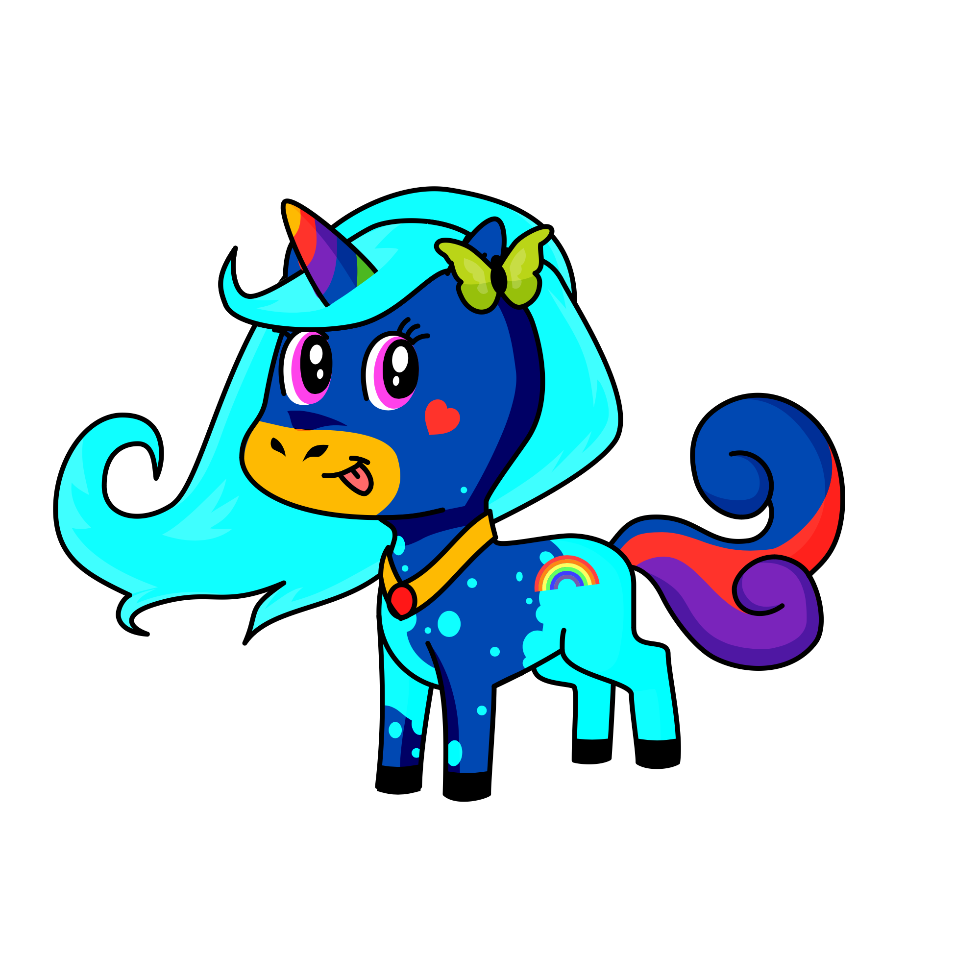 Rainbow , the unicorn