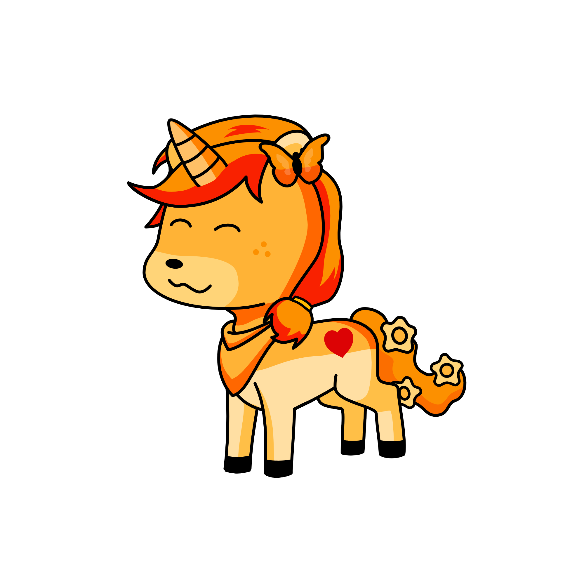 orange , the unicorn