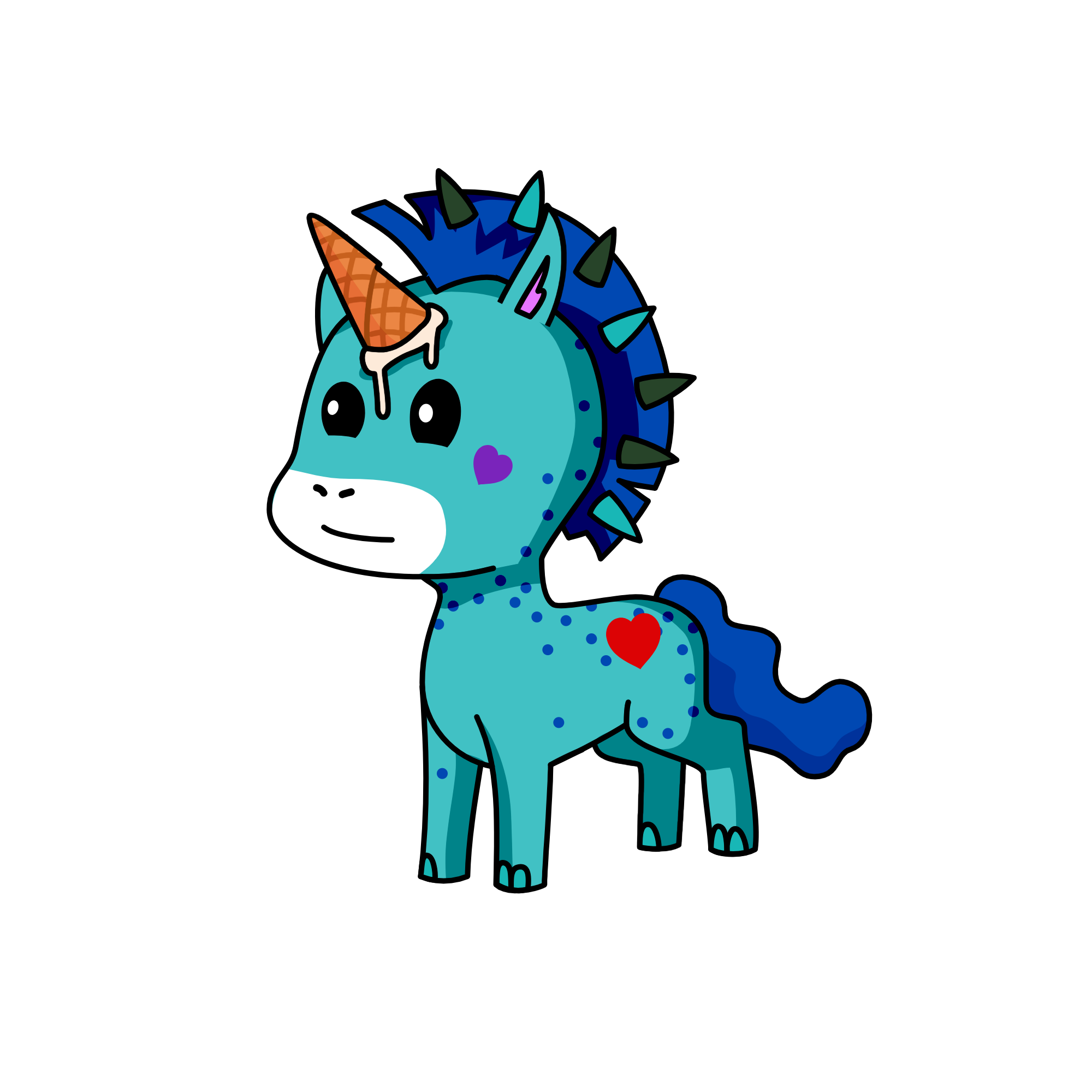 Spikey Boy, the unicorn