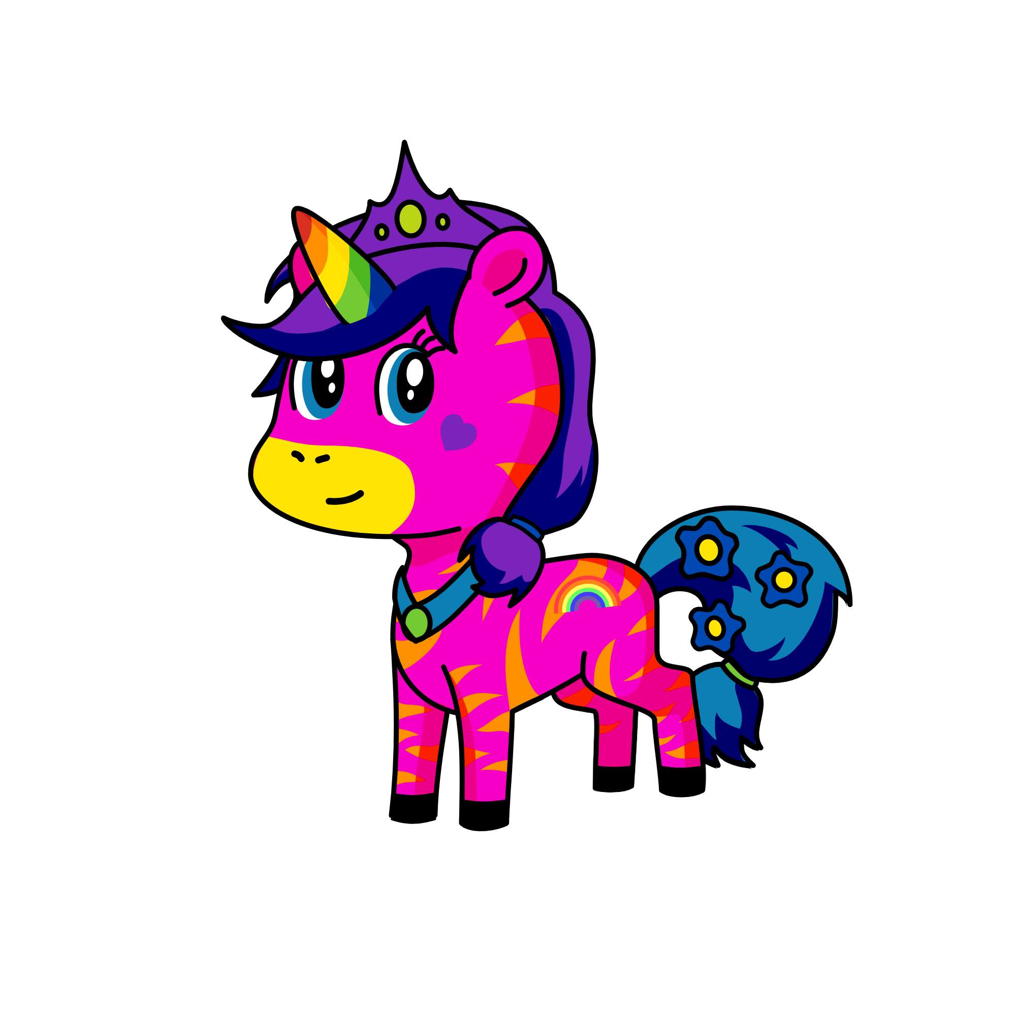 Rainbow, the unicorn
