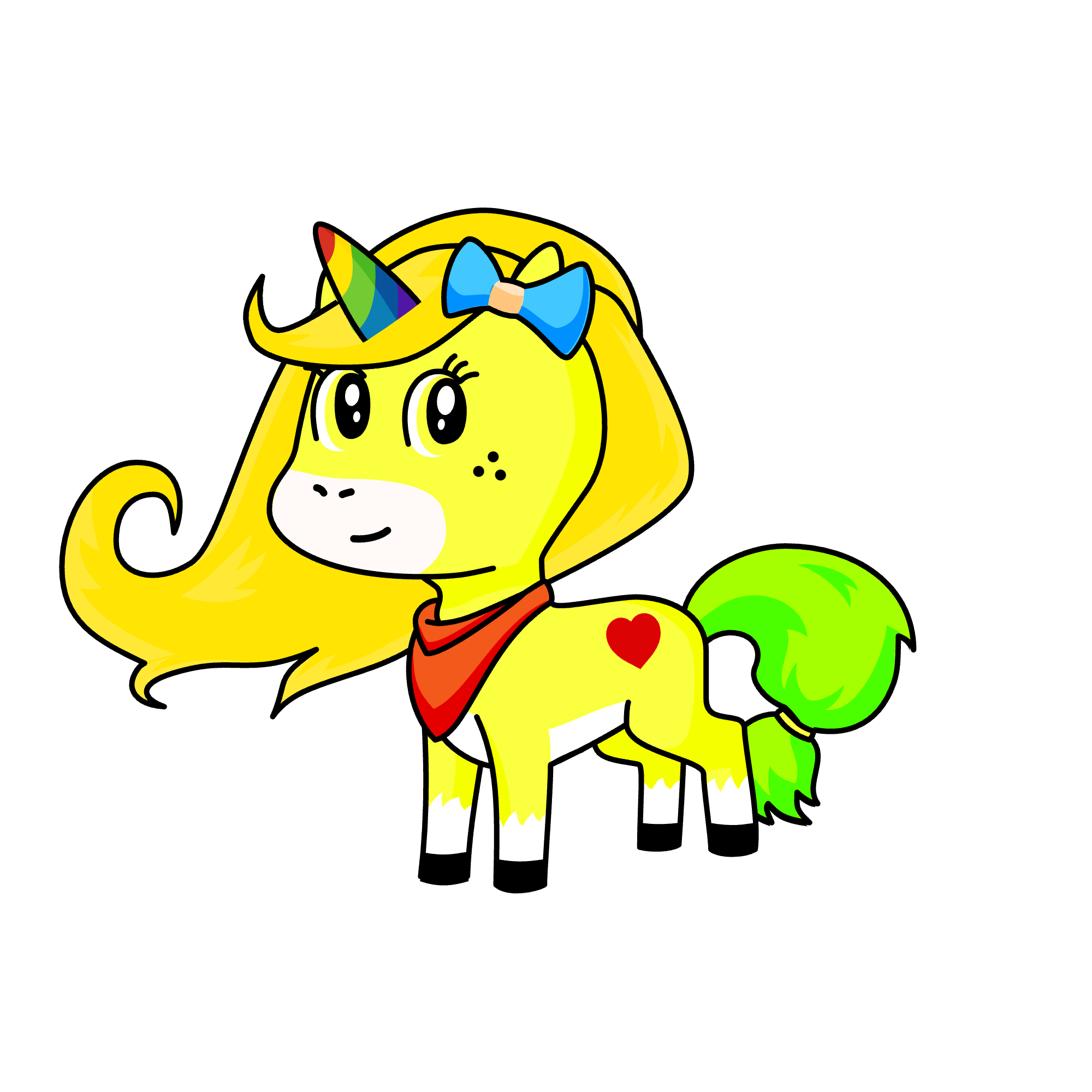 Cute yellows, the unicorn