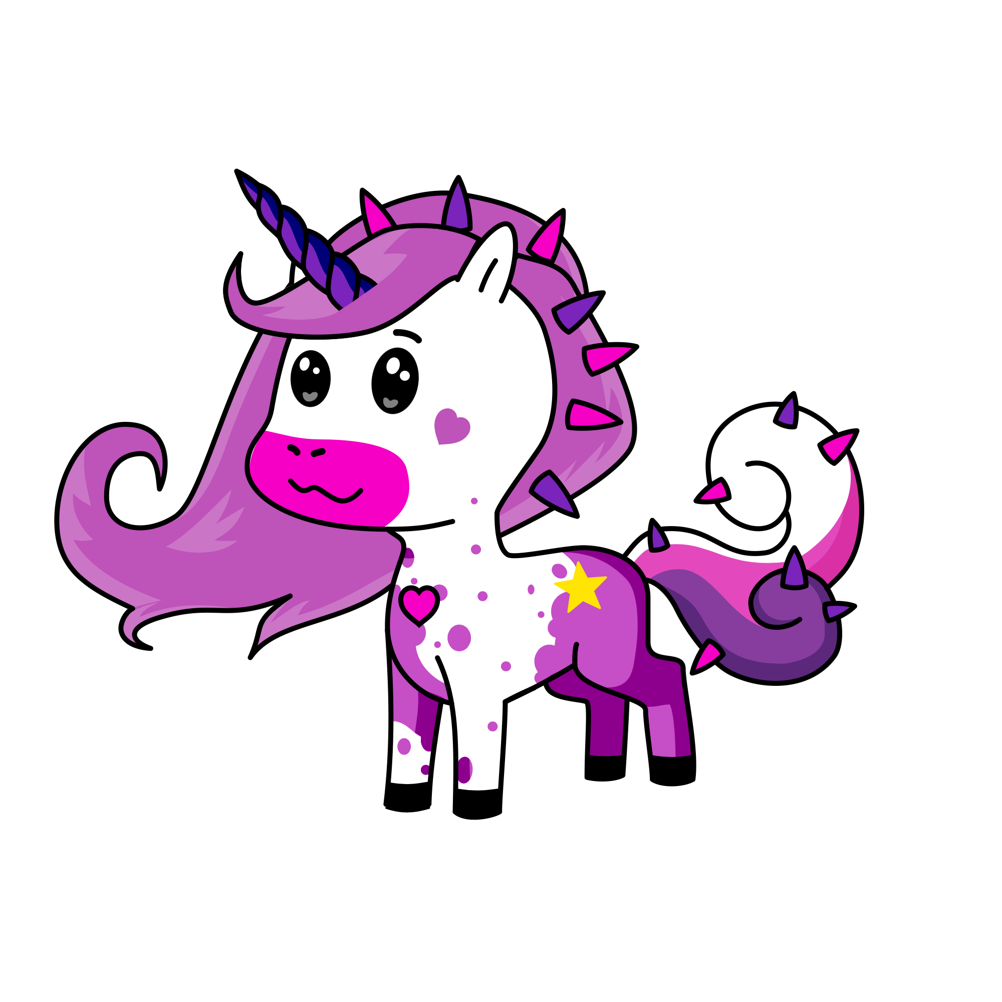 Spiky, the unicorn