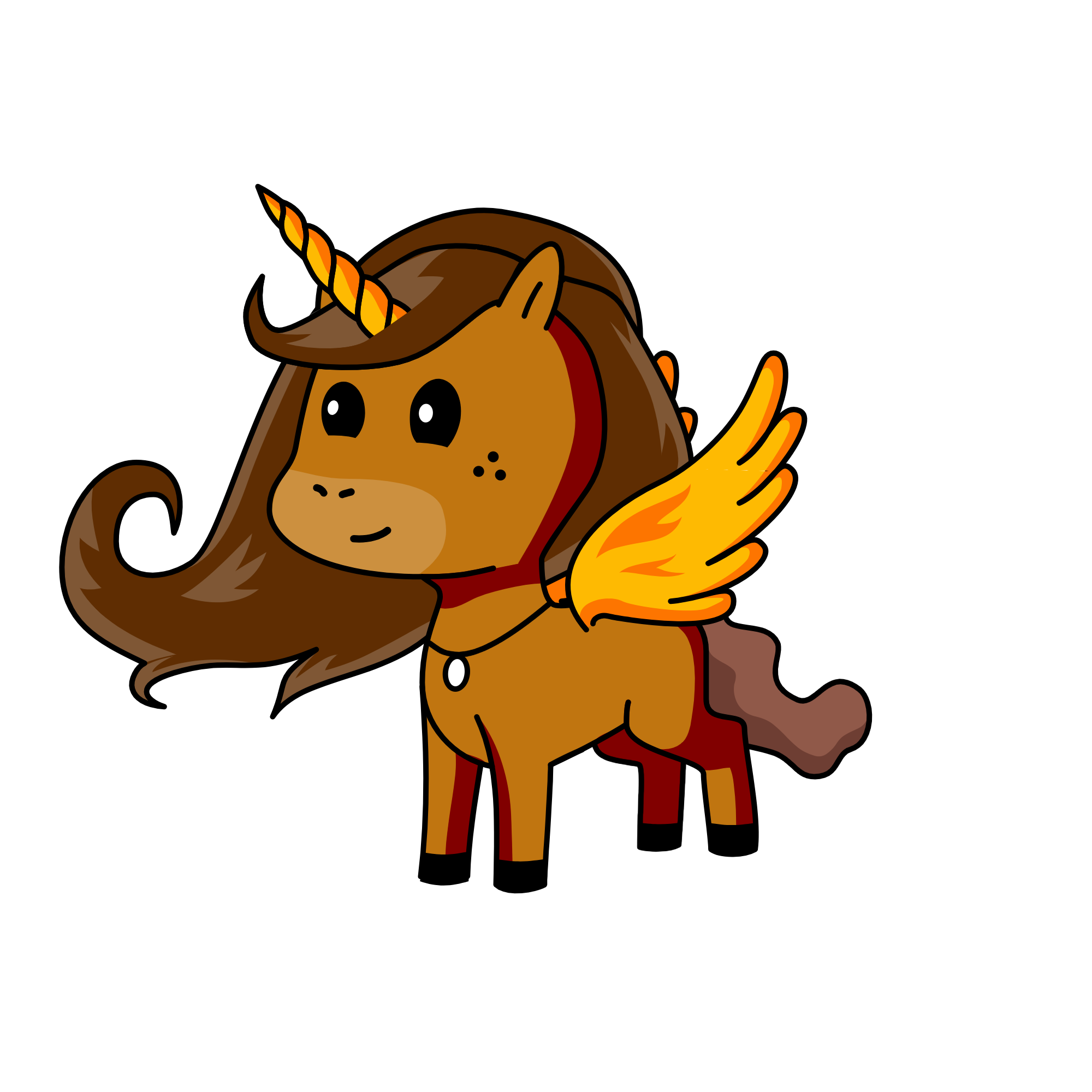 Brune, the unicorn