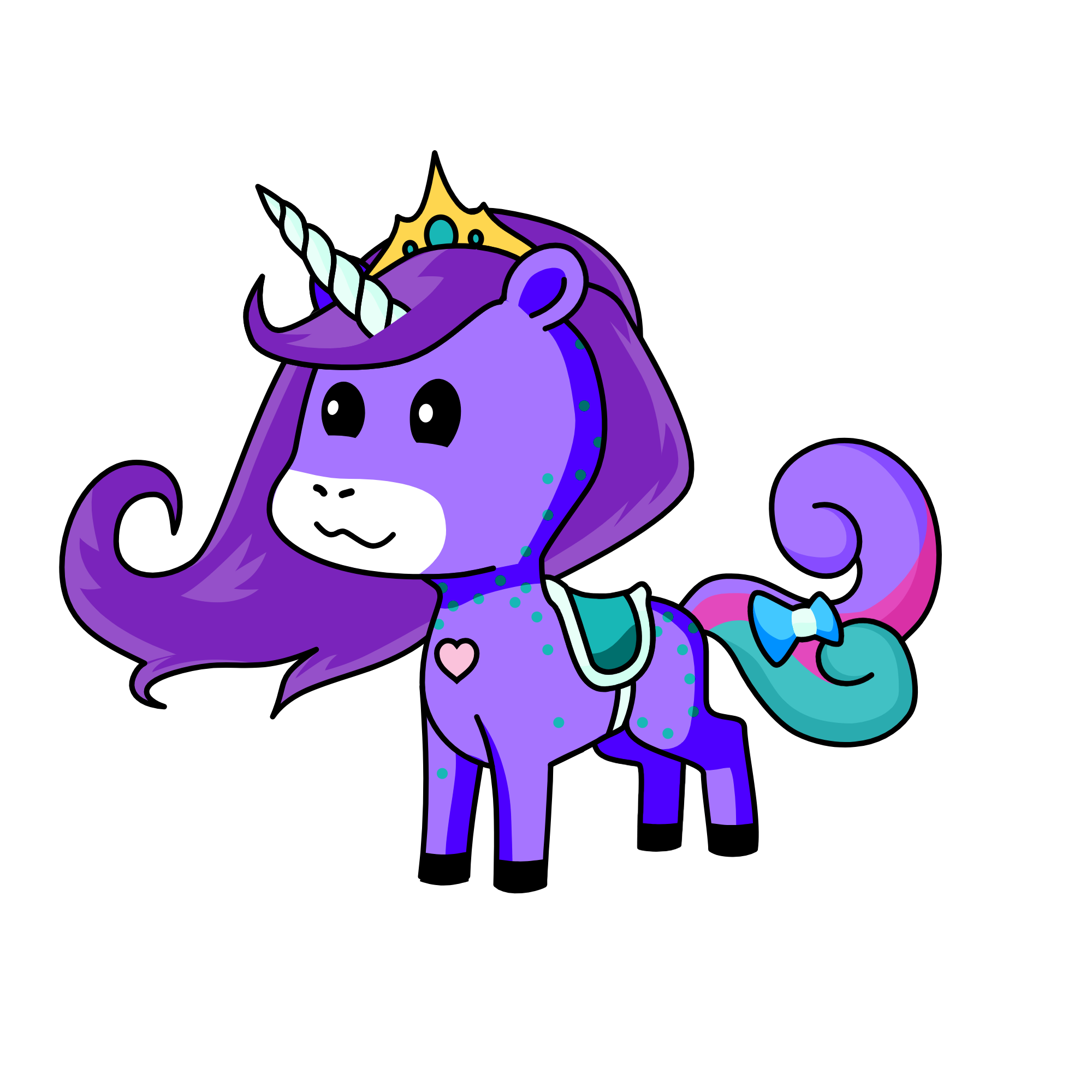 Purple, the unicorn