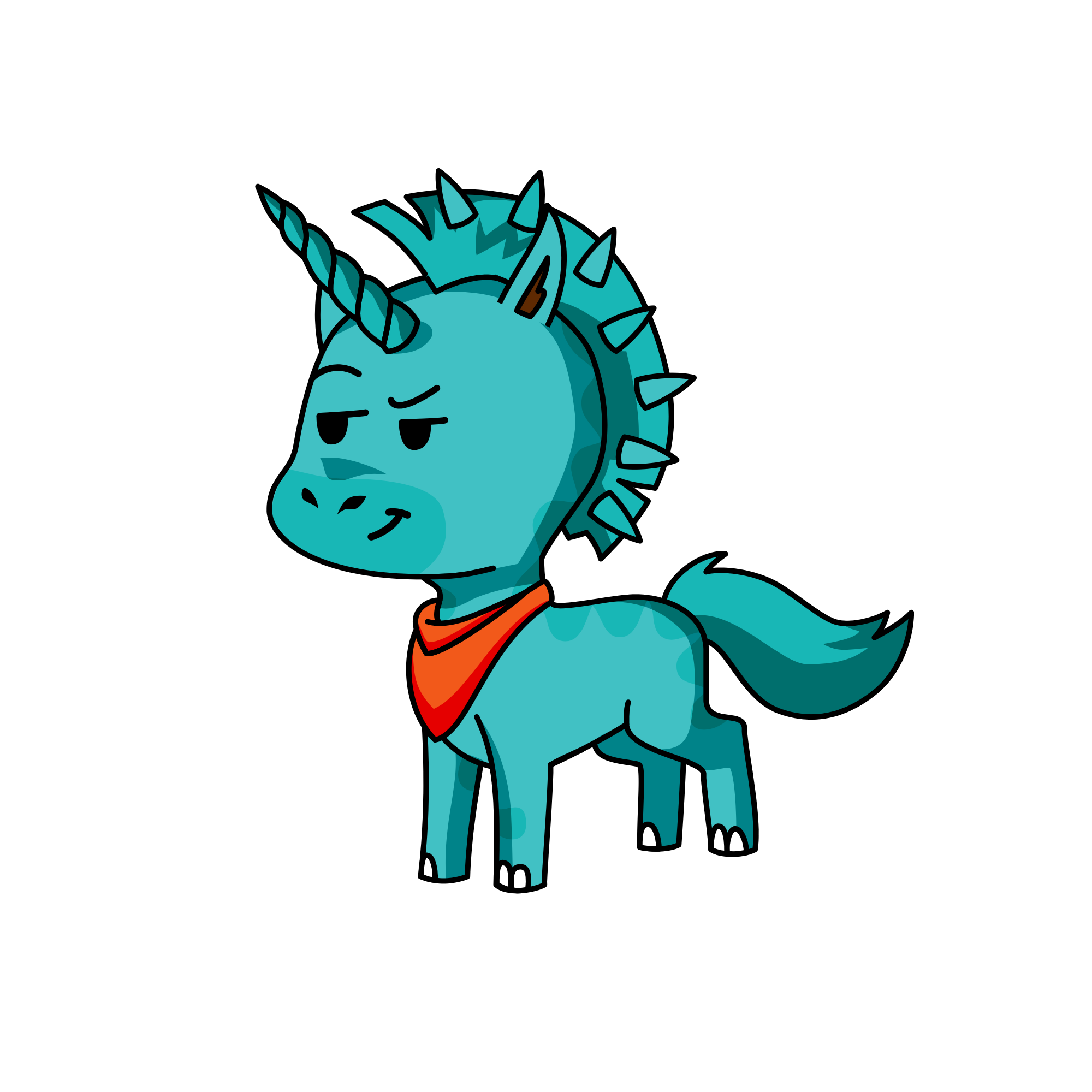 Blue Bro, the unicorn