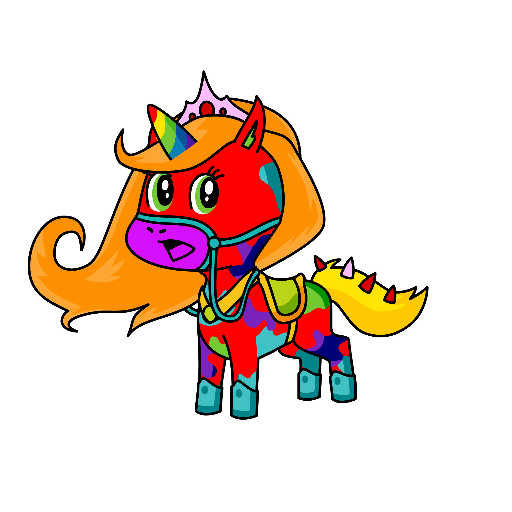 Rainbow Horn, the unicorn