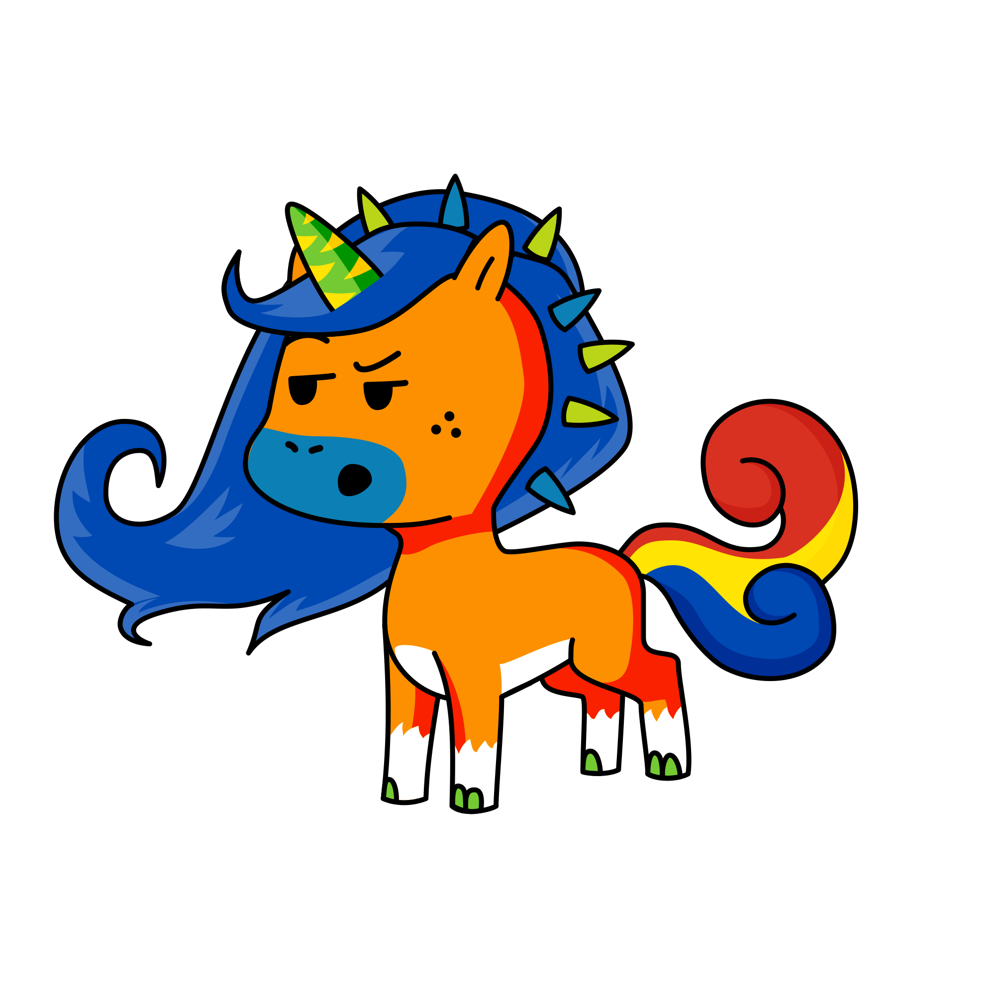 Metal boy, the unicorn