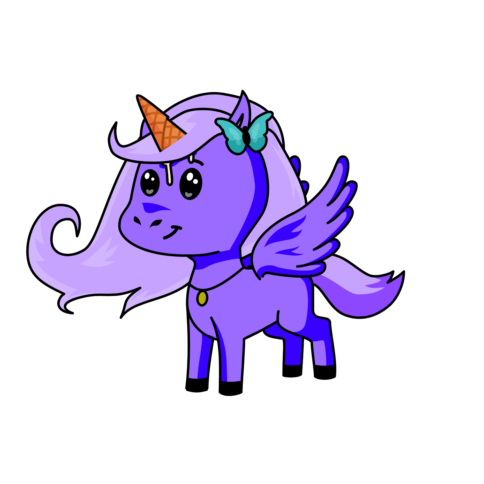 Blueberry, the unicorn
