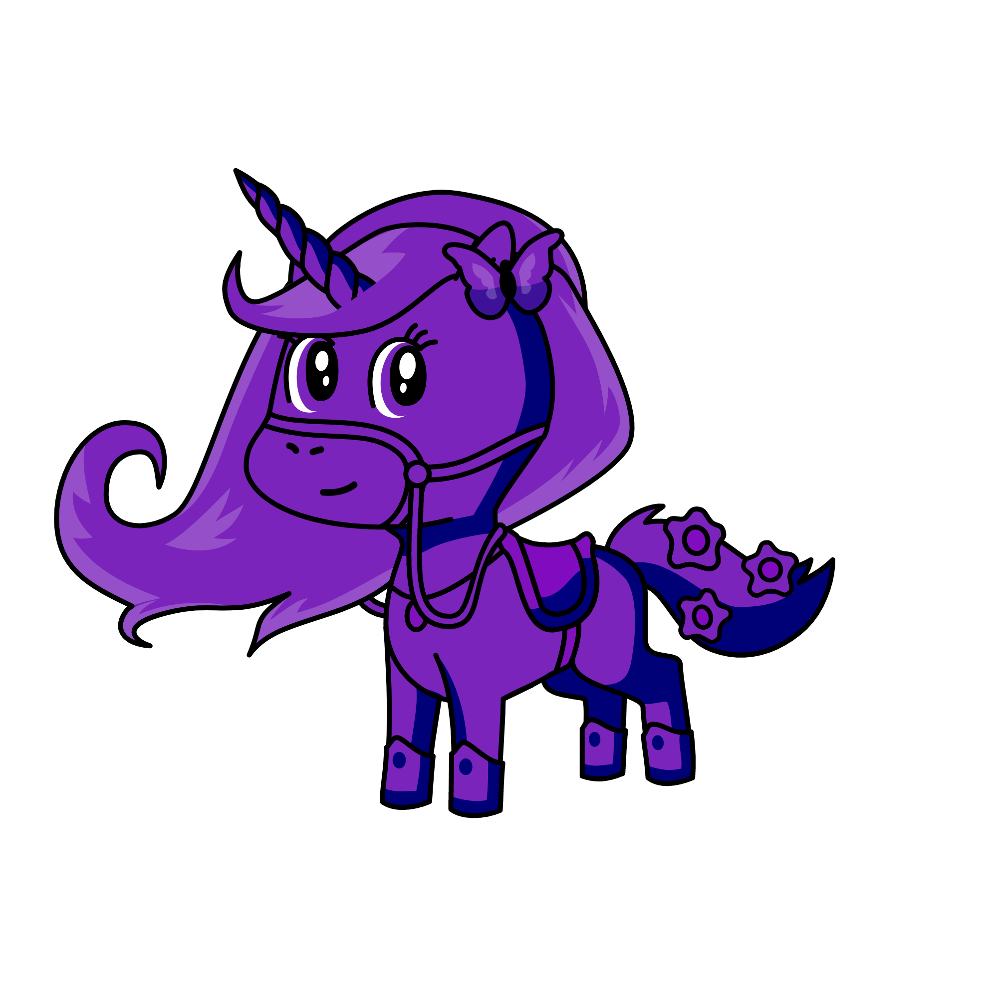 Purple, the unicorn