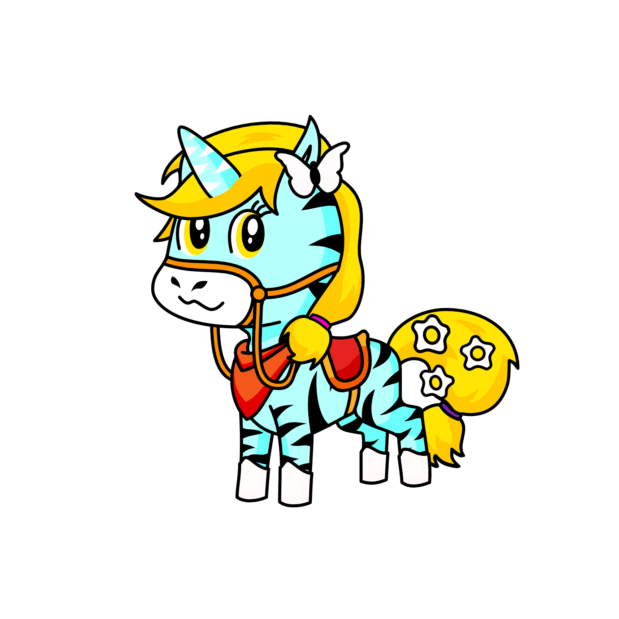 cyan, the unicorn