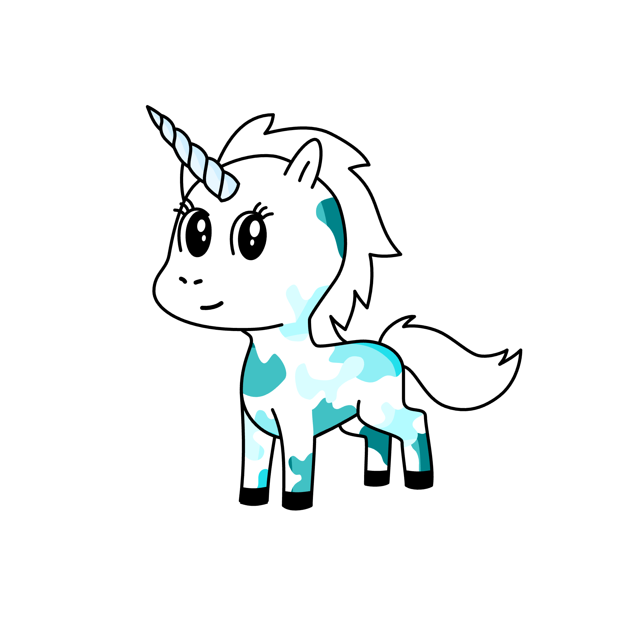 Bluey, the unicorn