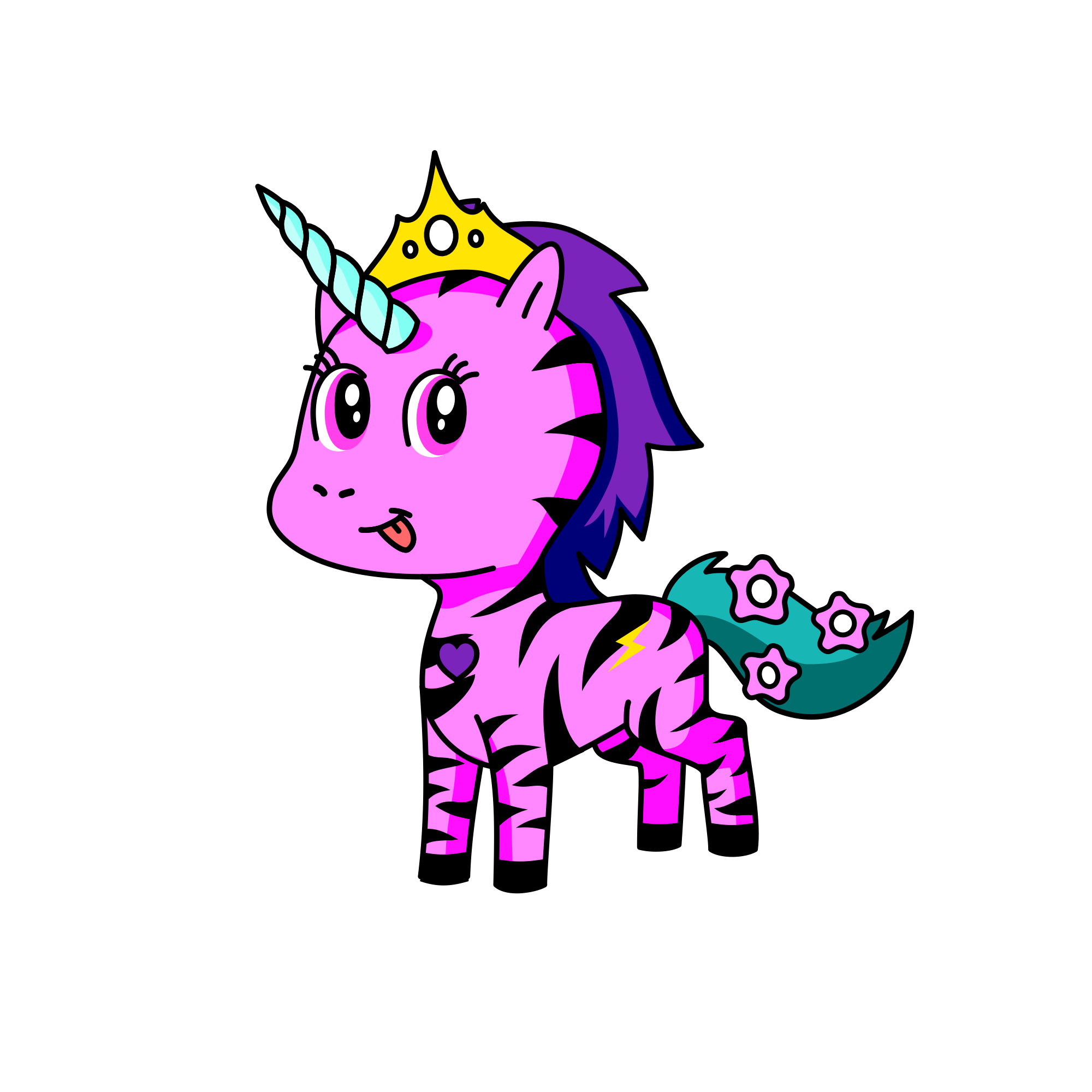 Rainbow, the unicorn