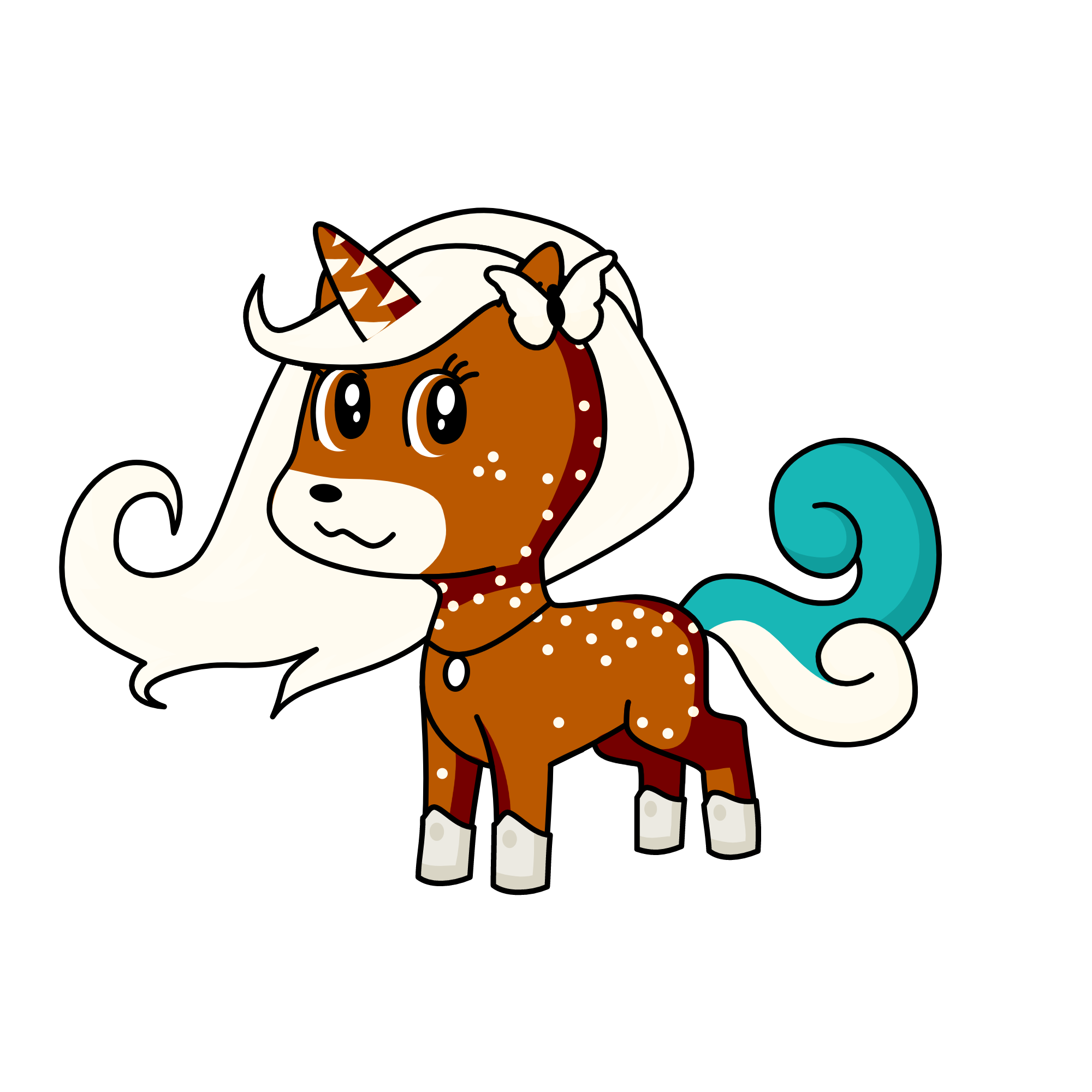 snow deer, the unicorn