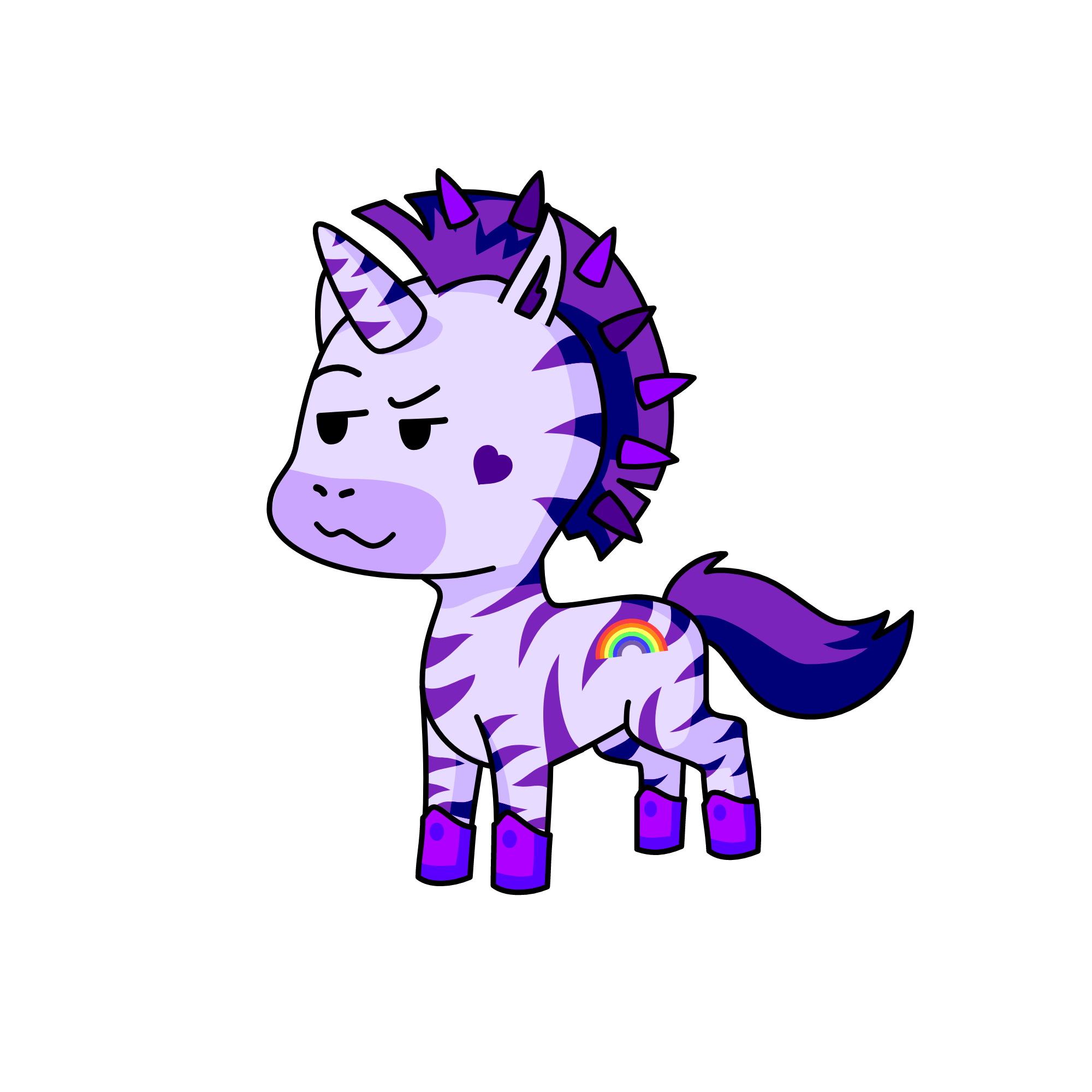 Purple, the unicorn