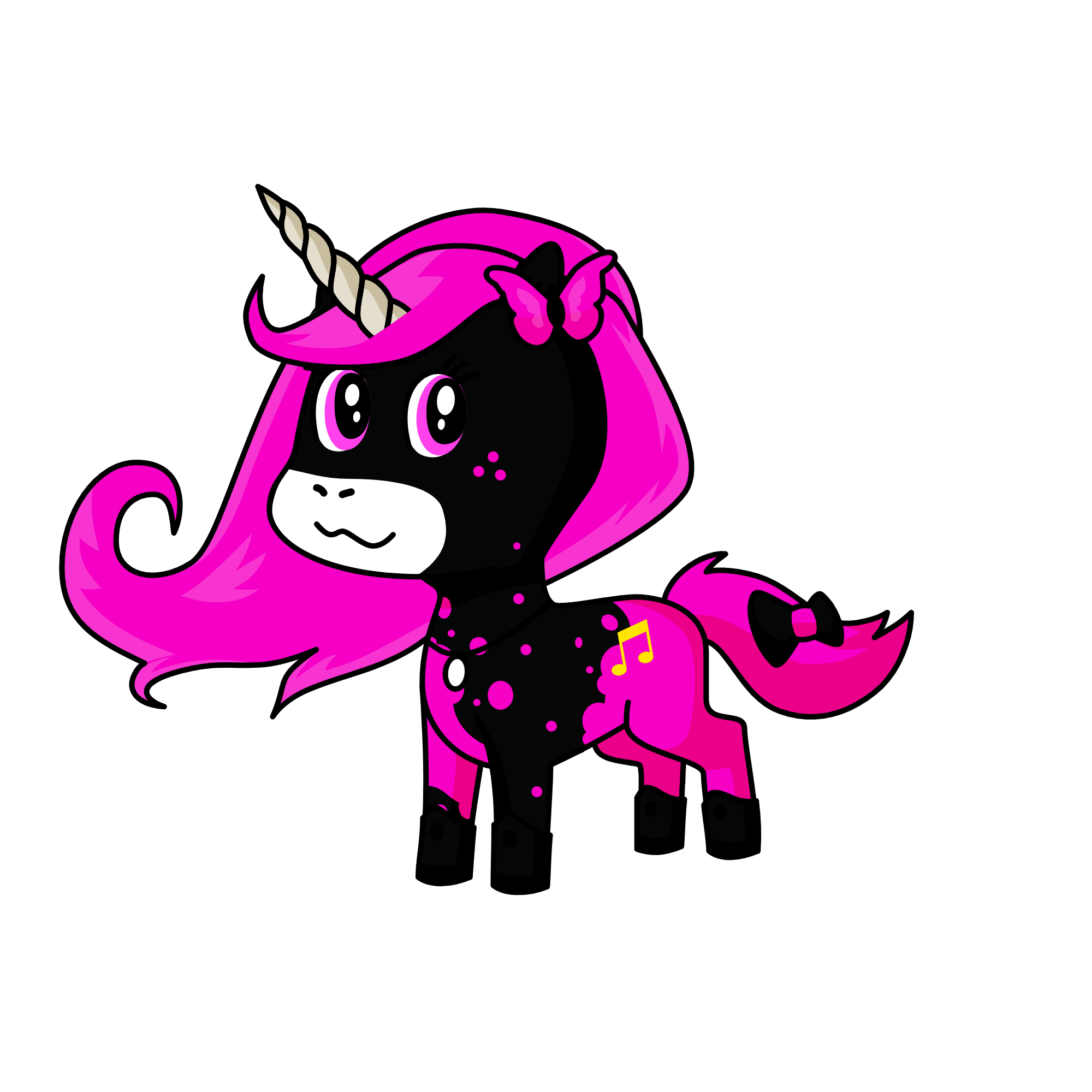 Black pink, the unicorn