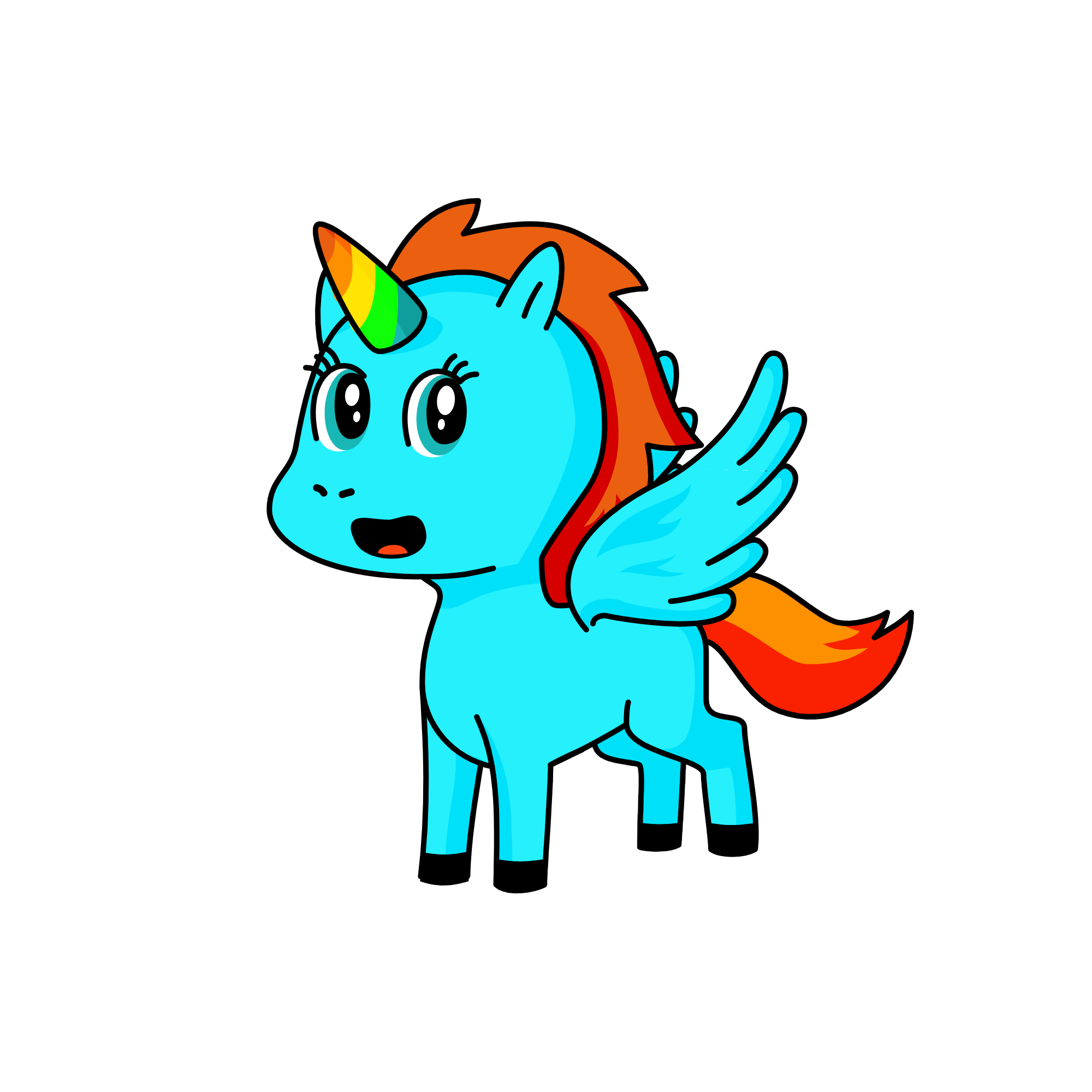 rainbow dash, the unicorn