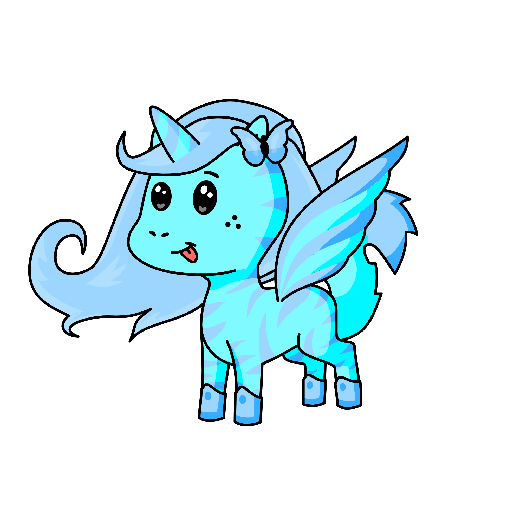Bluey, the unicorn