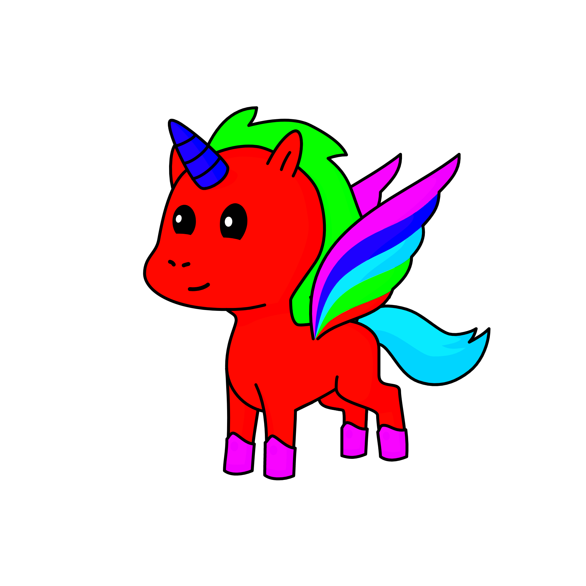color girl, the unicorn