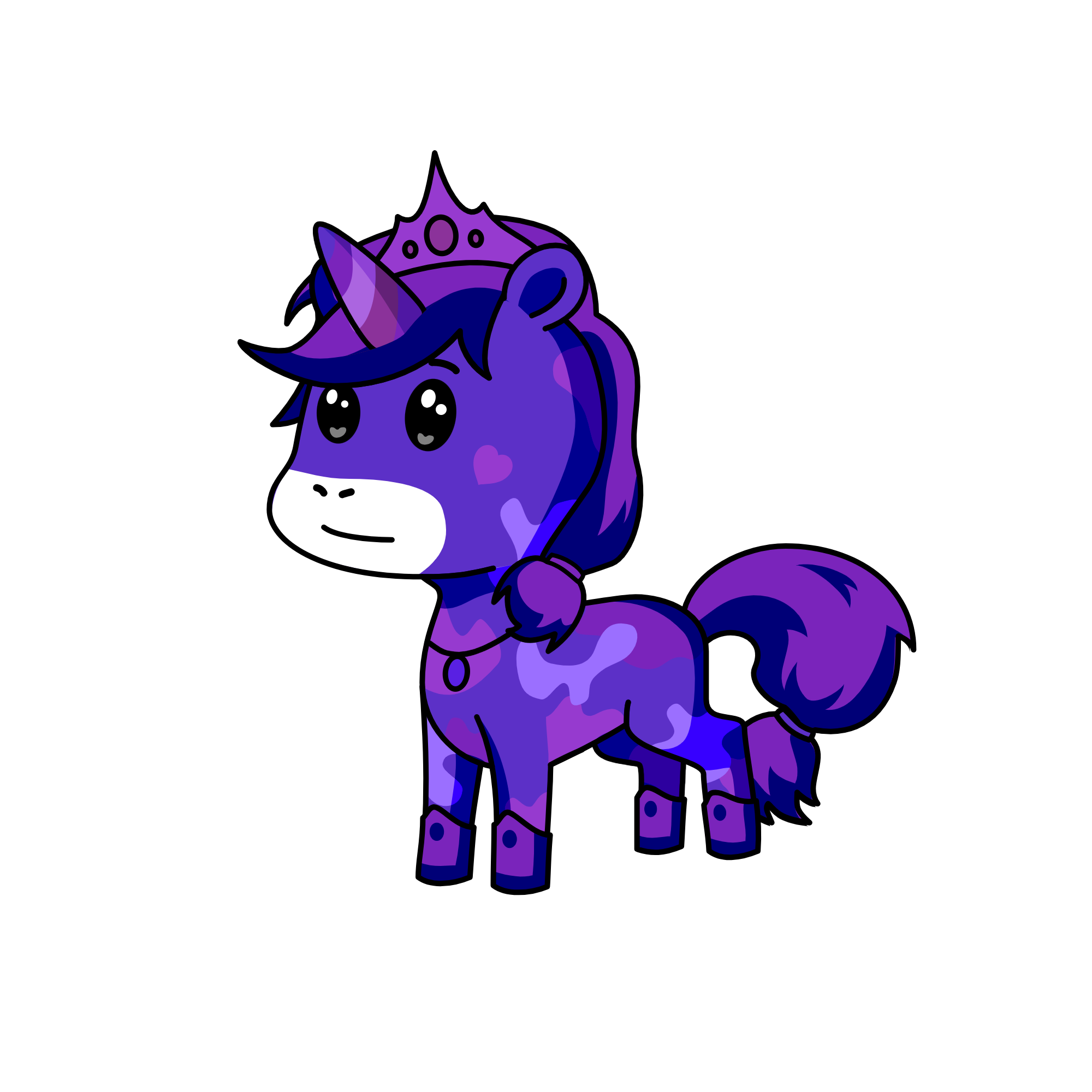 purple pie, the unicorn